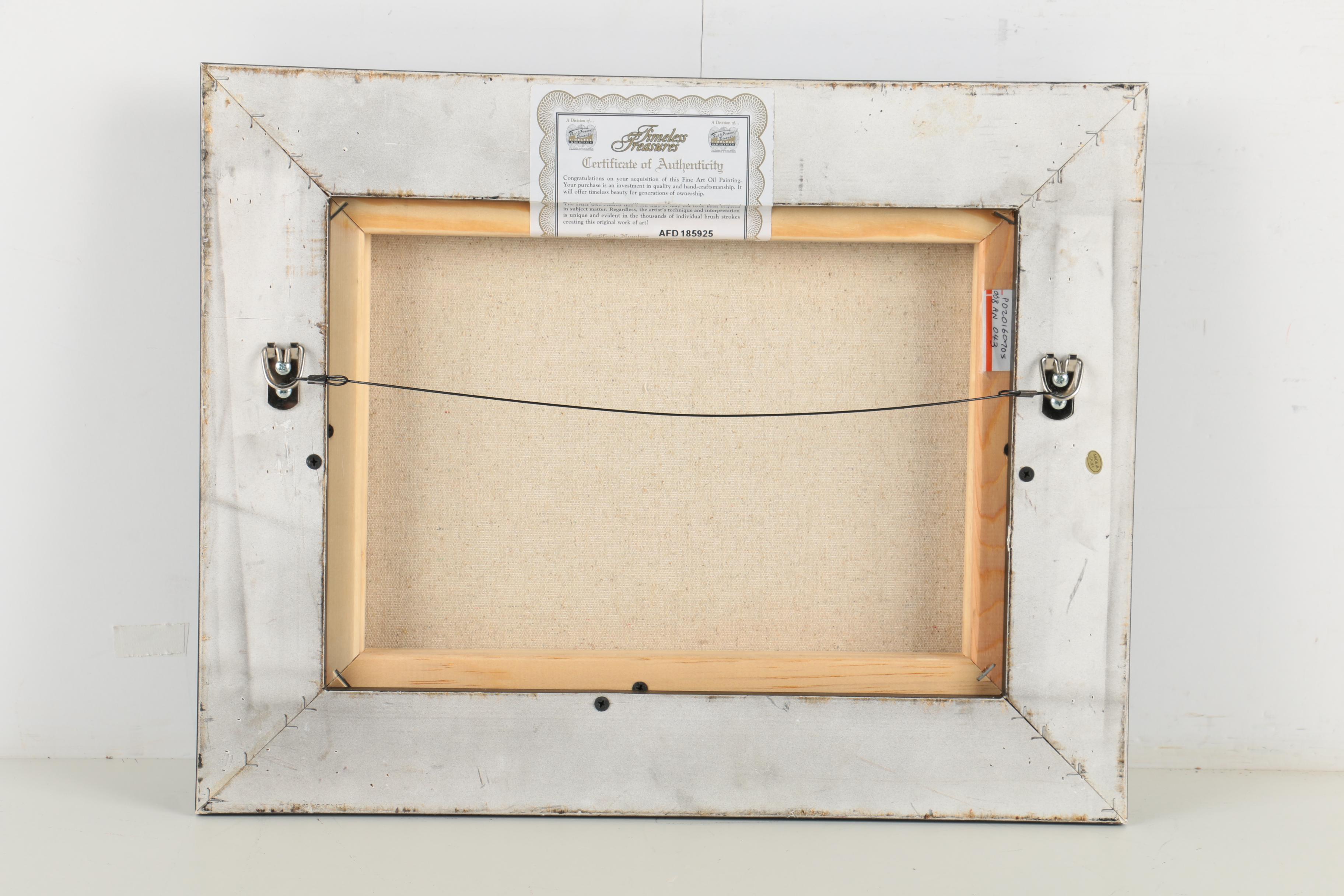 S. Richards Oil Painting of a Pig