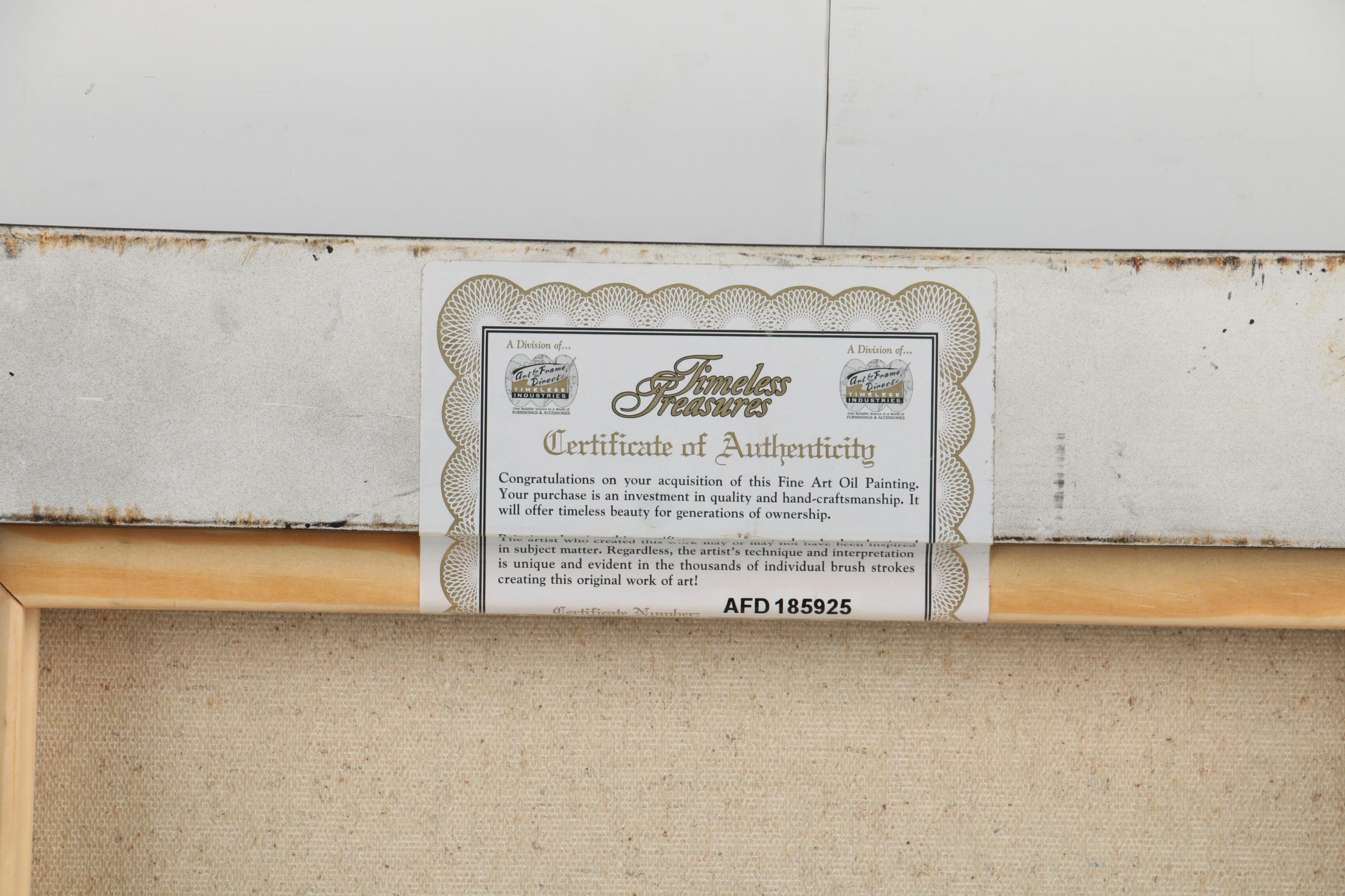 S. Richards Oil Painting of a Pig