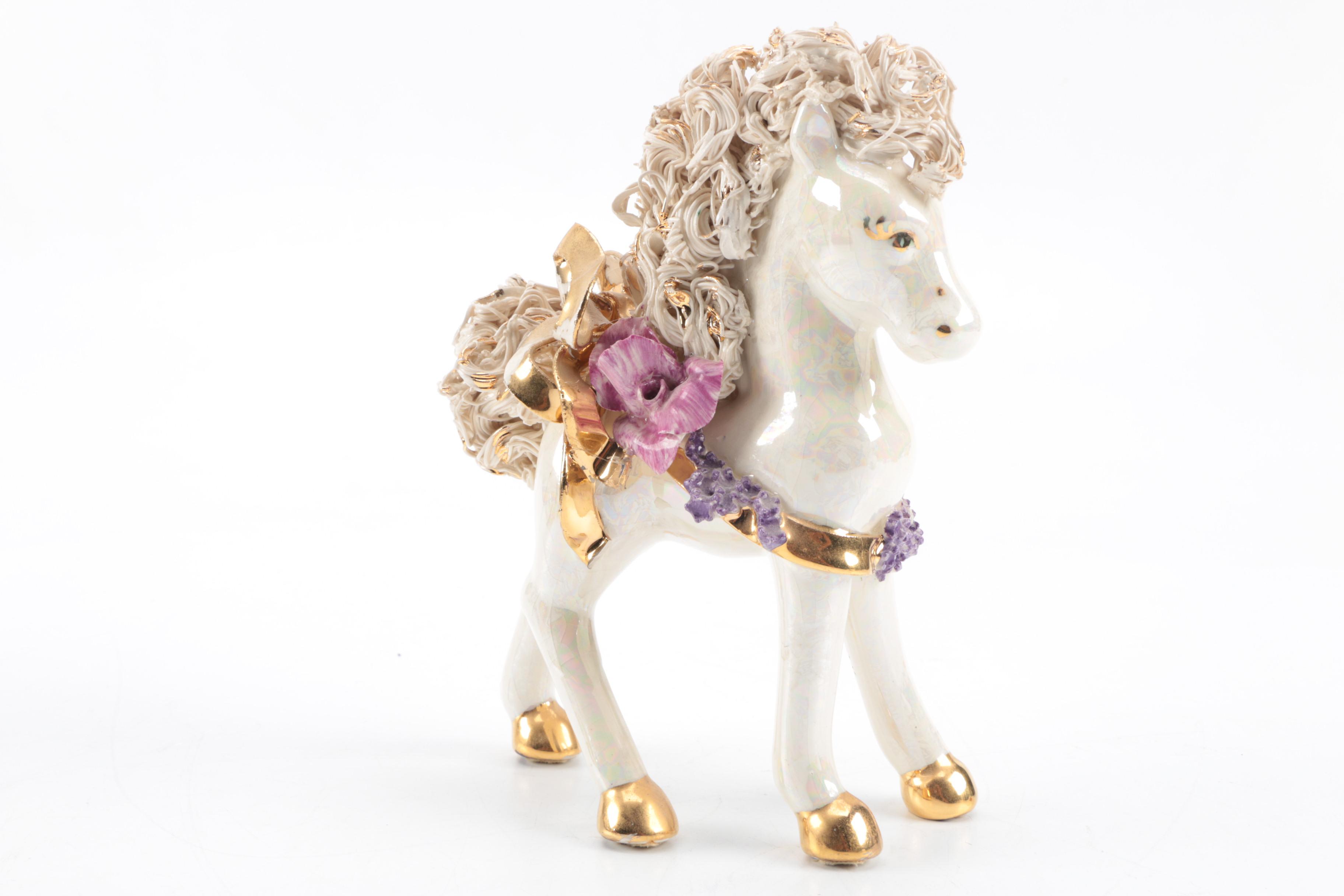 Carousel Collection Horse with Music Box and Ceramic Carousel Horse