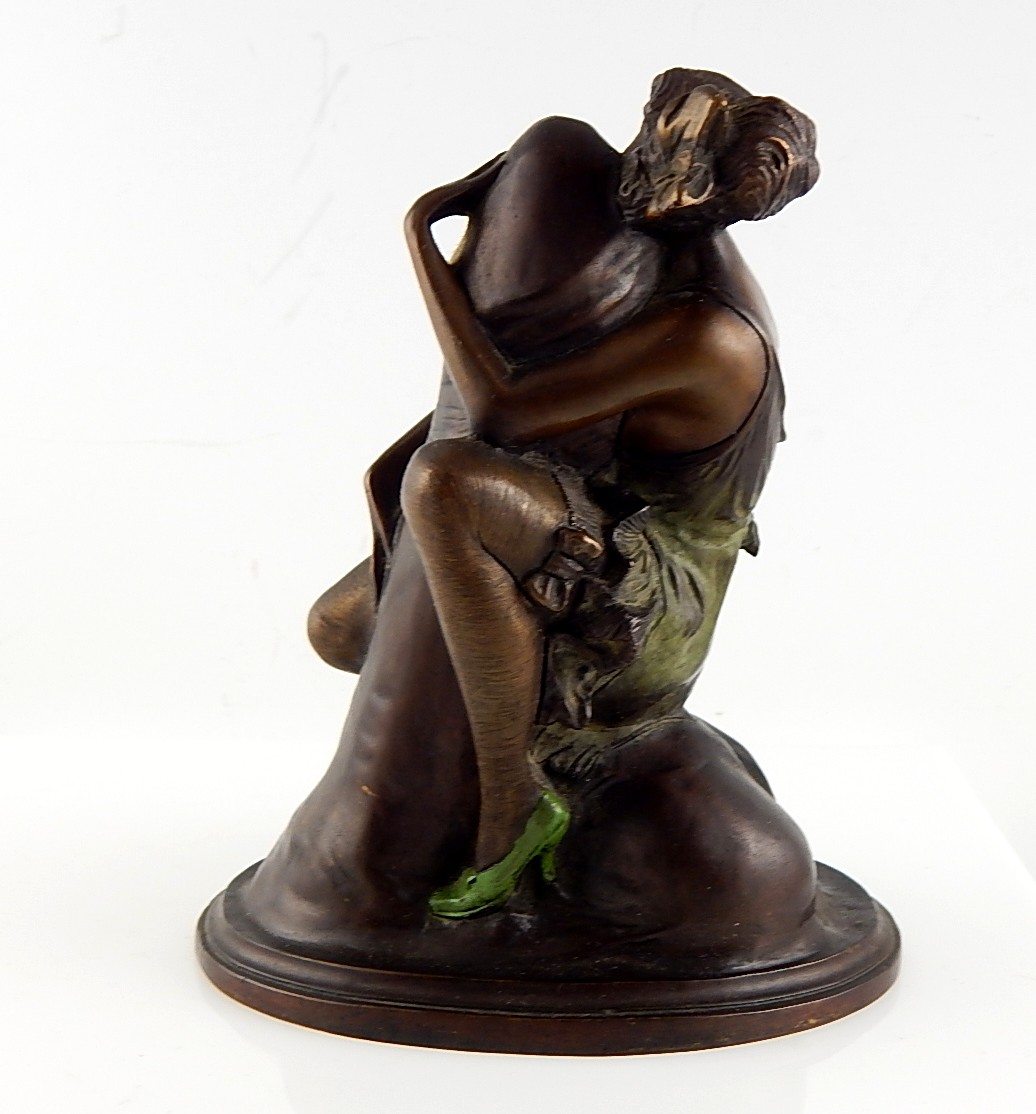 Signed Bruno Zach "The Hugger" Bronze Statue
