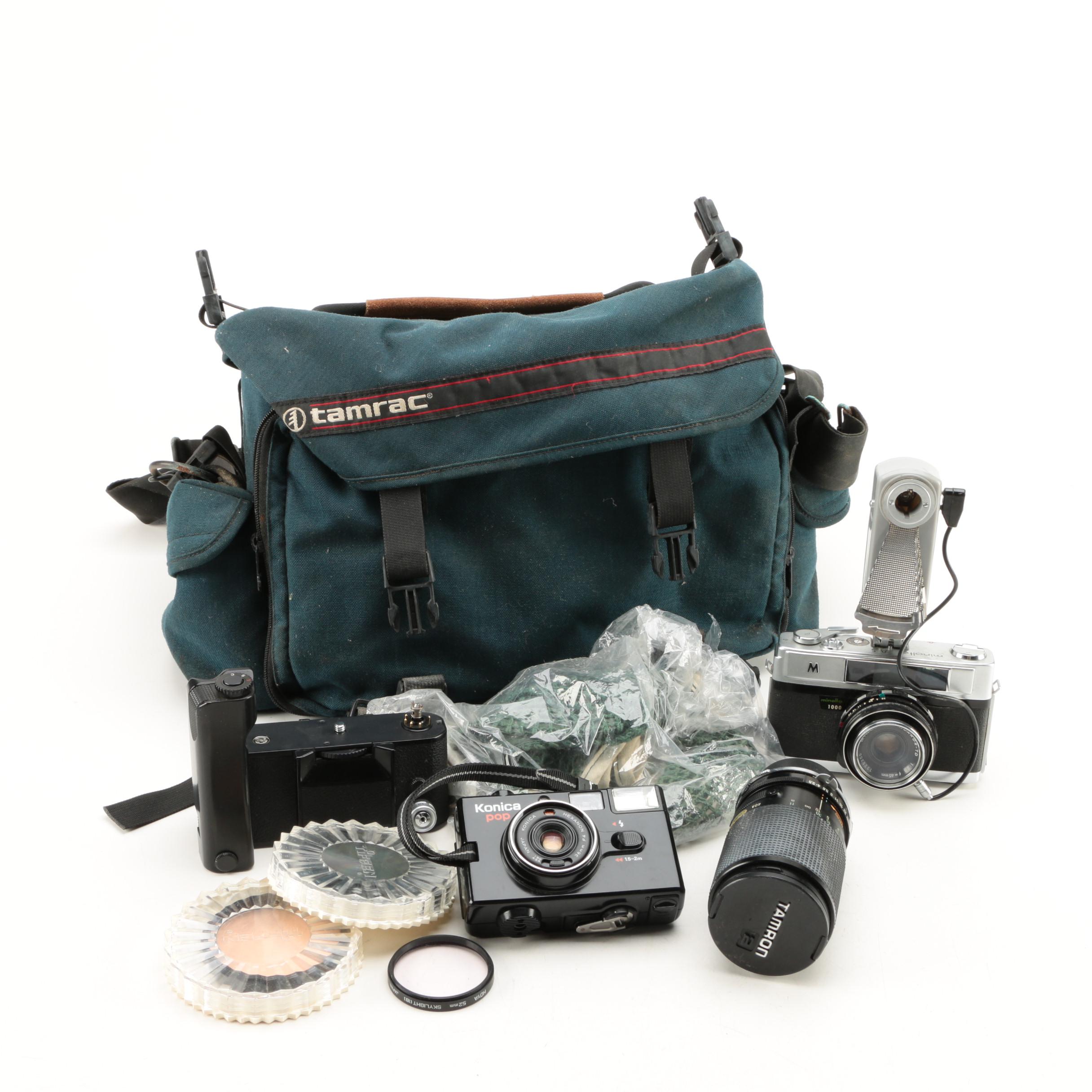 Vintage Cameras and Accessories featuring Minolta