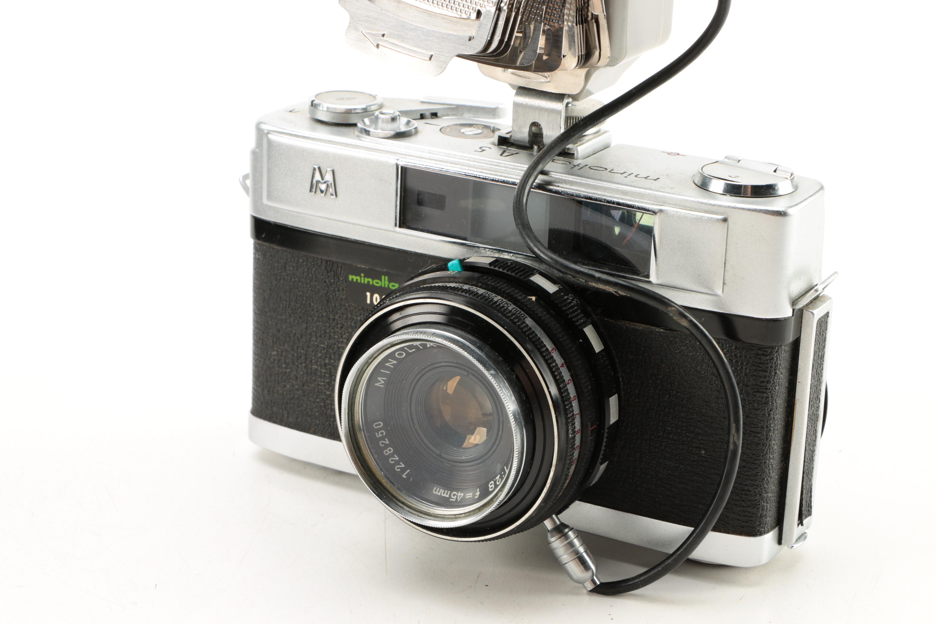 Vintage Cameras and Accessories featuring Minolta