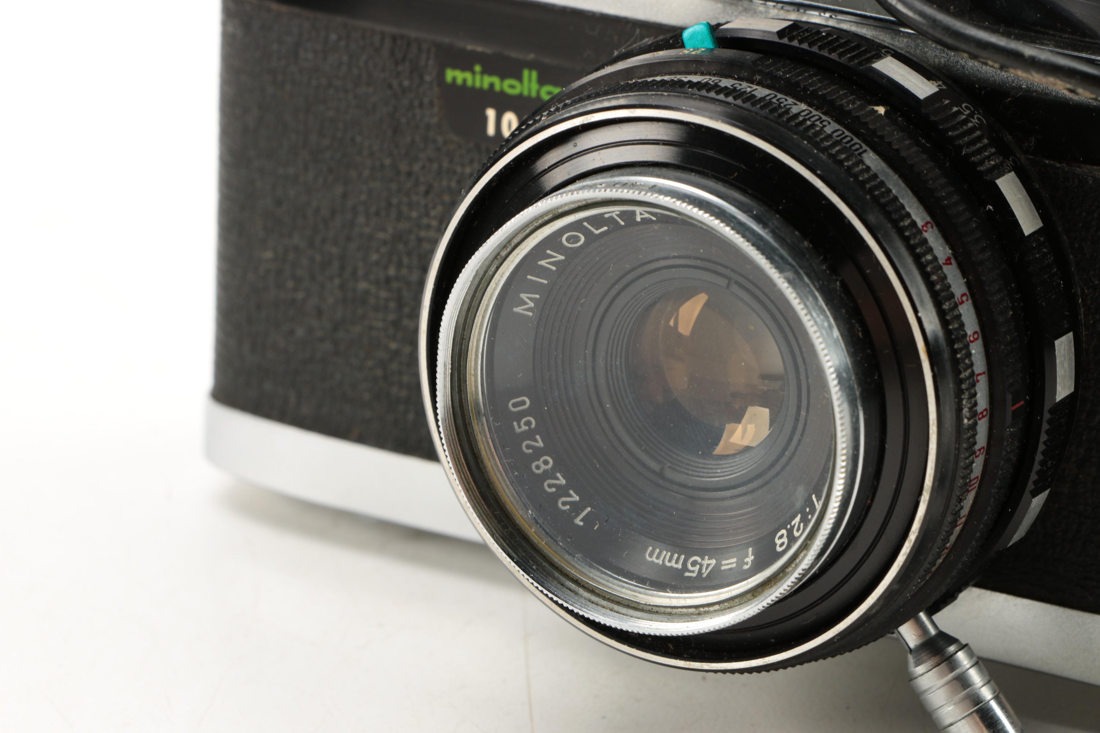 Vintage Cameras and Accessories featuring Minolta
