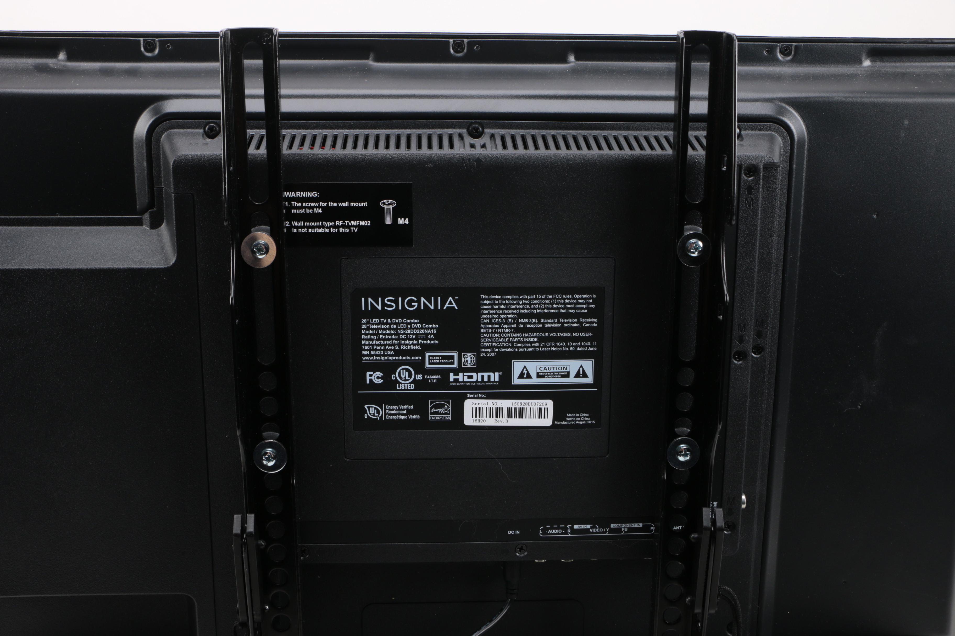 Insignia 28" LED Television with Built-In DVD Player