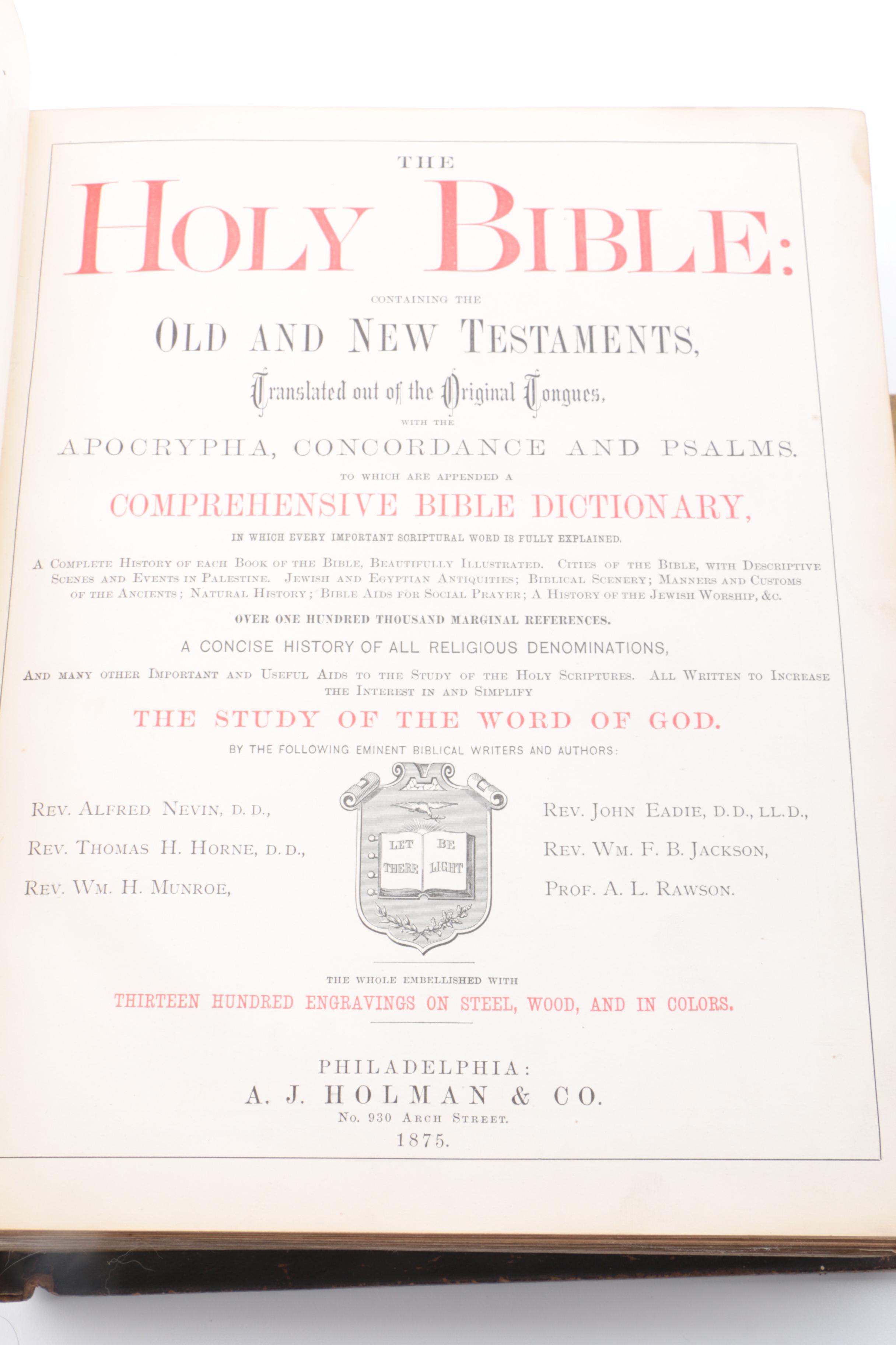 1875 "The Pictorial Bible"