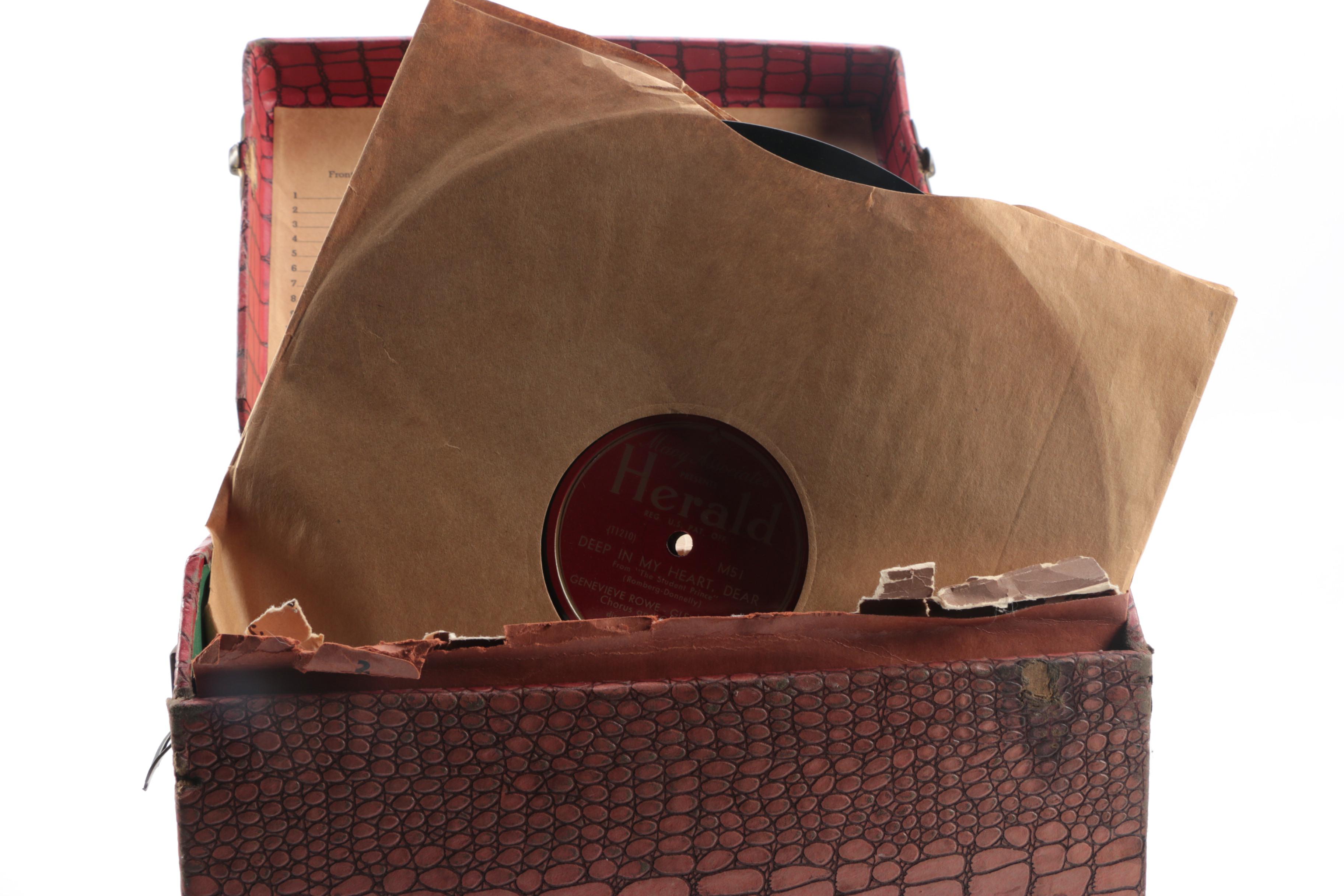 Vintage Cavalier Dual Eight Film Projector and 45 rpm Records