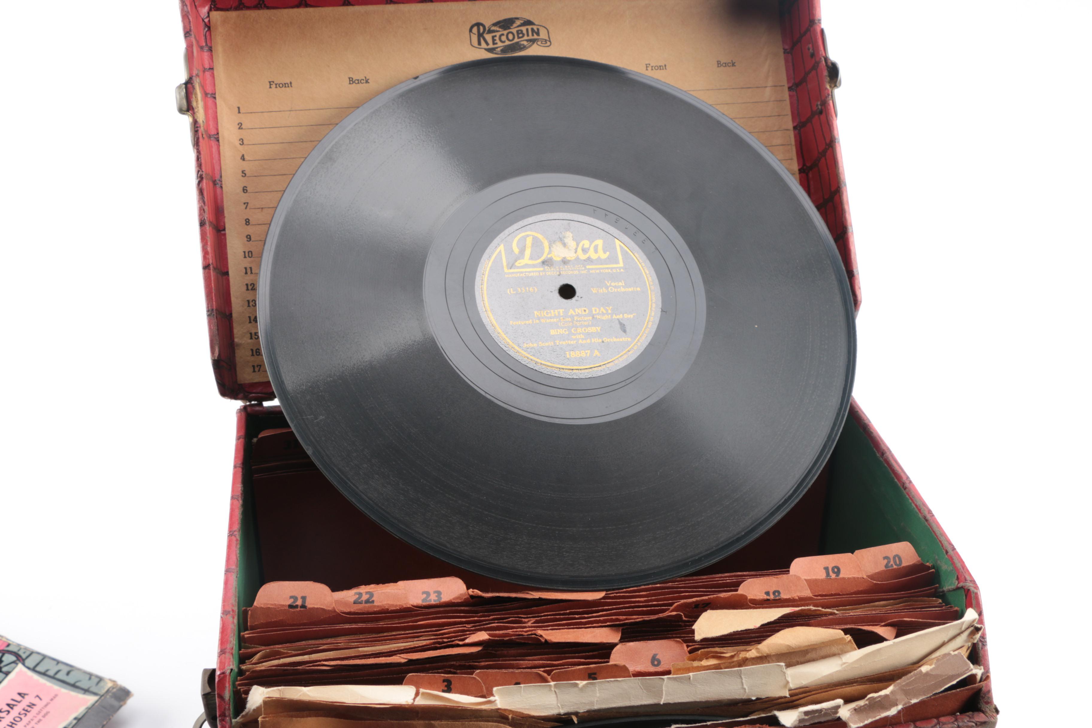 Vintage Cavalier Dual Eight Film Projector and 45 rpm Records