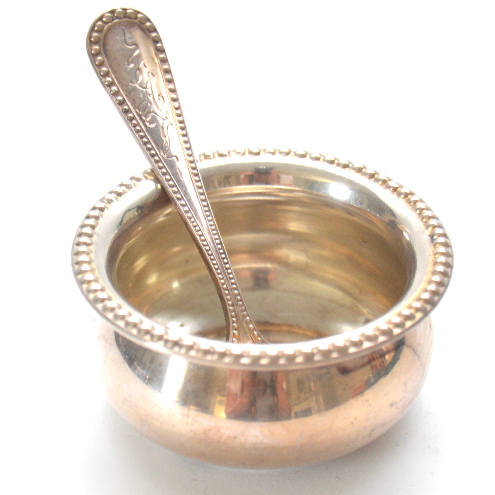 Sterling Silver Salt Cellars with Salt Spoons