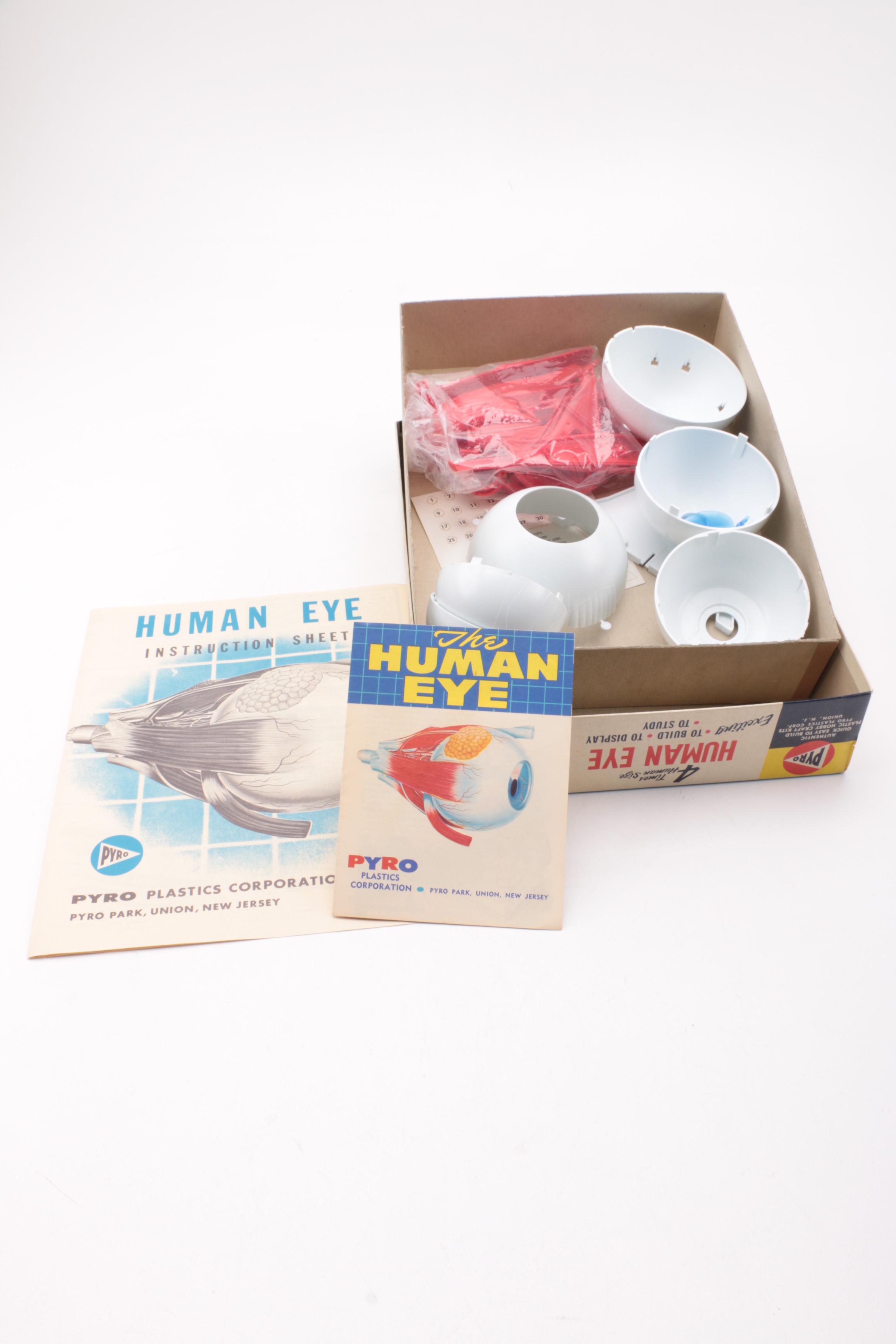 Vintage Human Eye Model Kit and Spirograph Kit