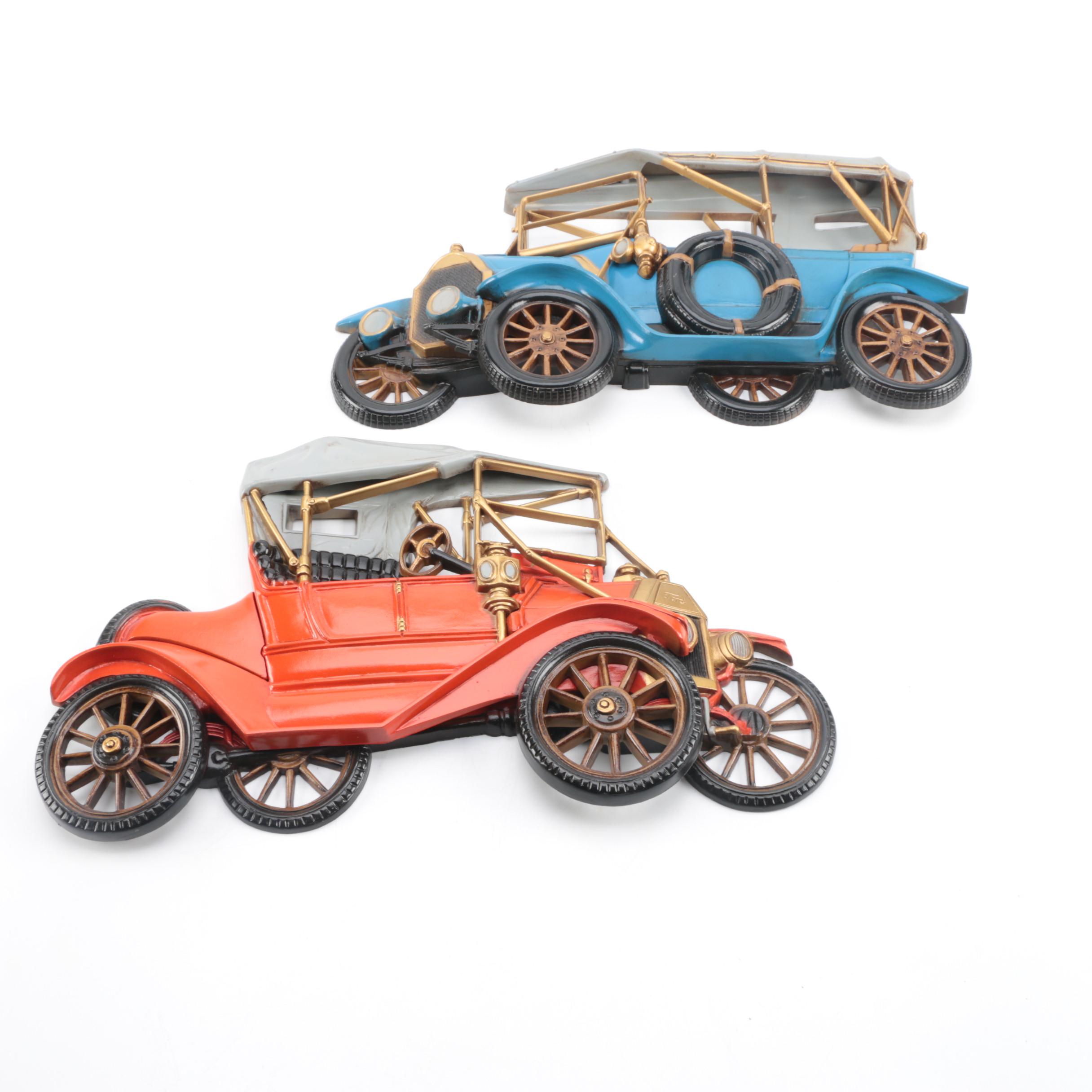 Vintage Burwood Antique Car Wall Plaques