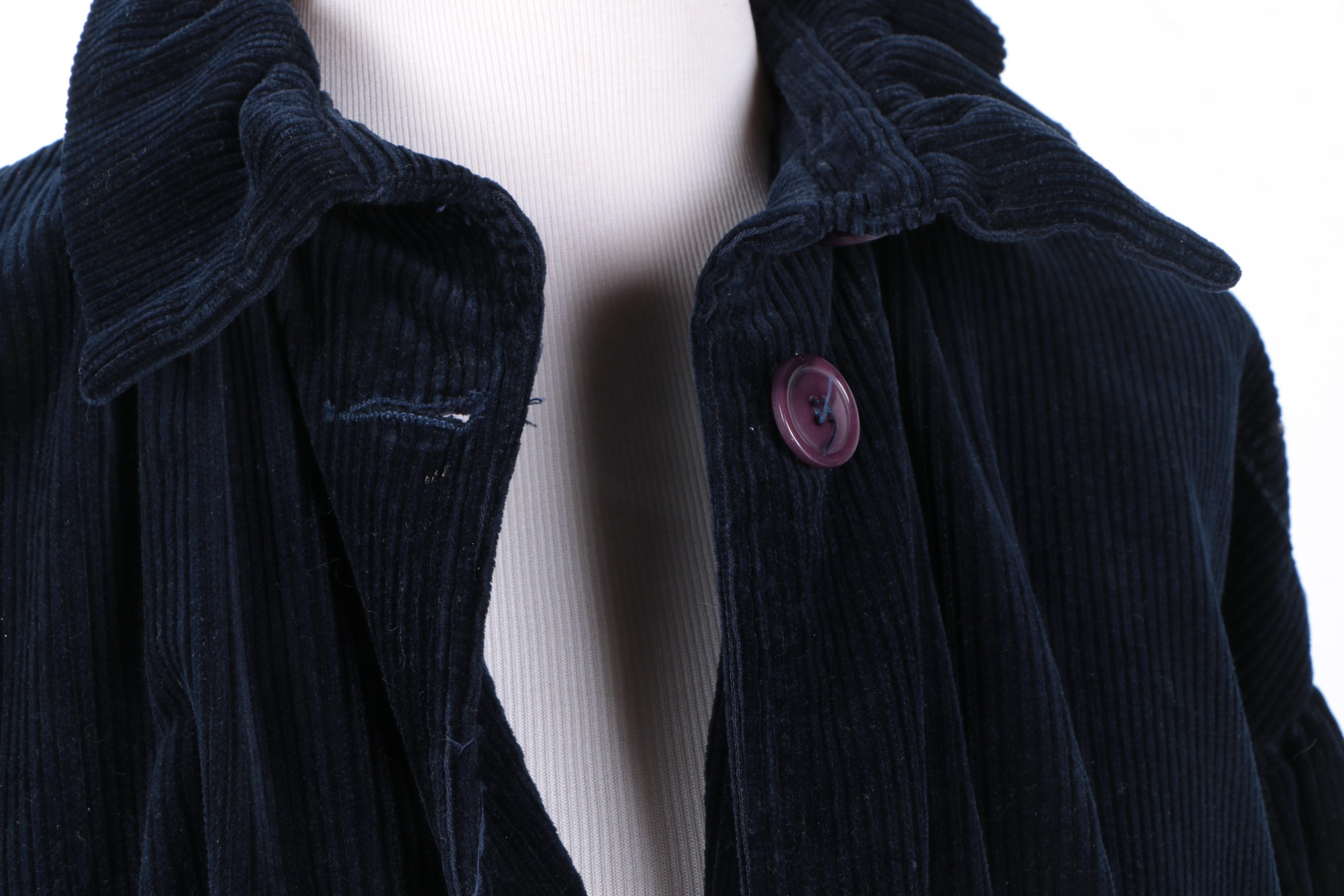 Laura Ashley Navy Blue Corduroy Coat and English Laundry Scarf