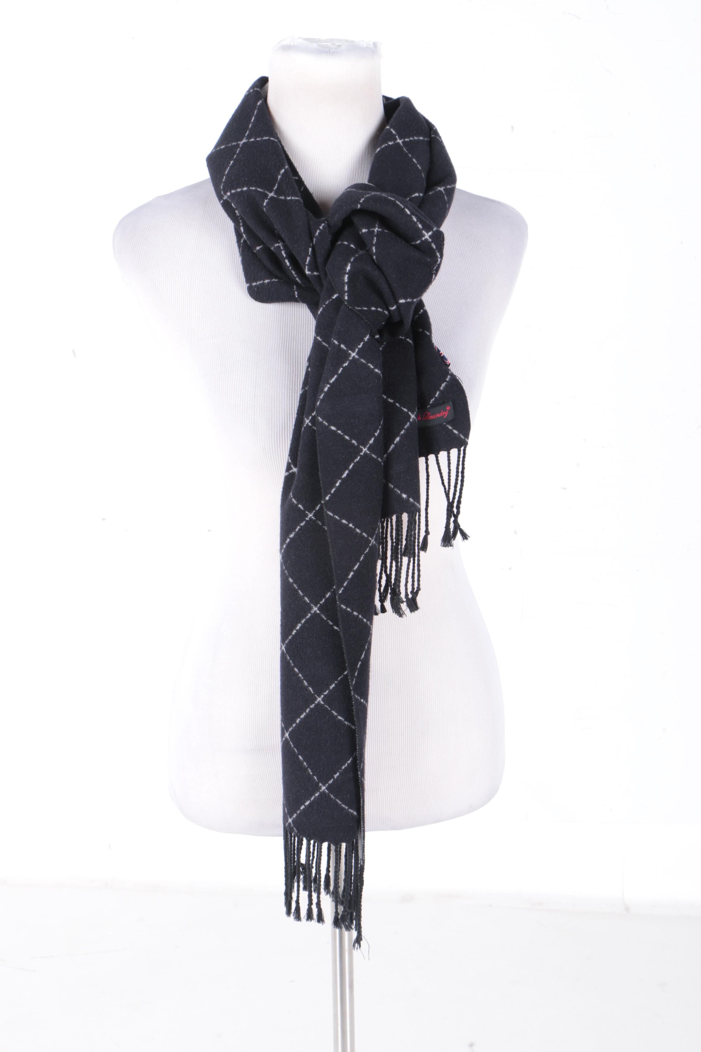 Laura Ashley Navy Blue Corduroy Coat and English Laundry Scarf