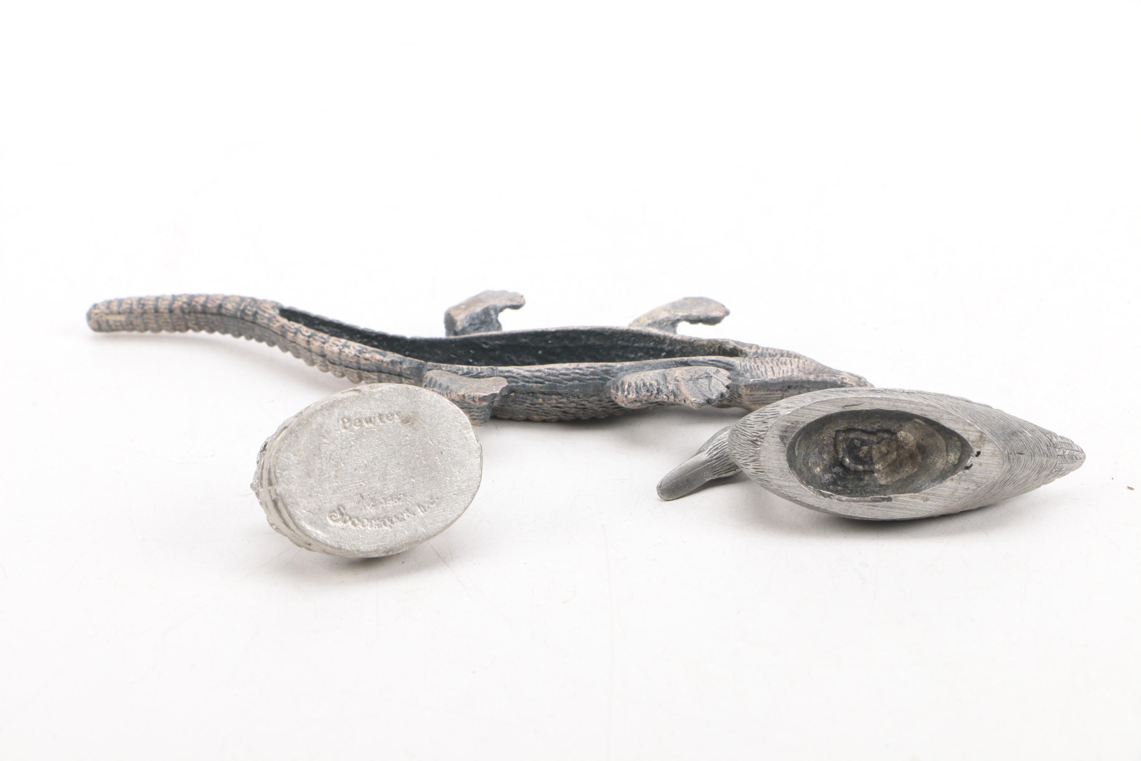 Vintage Pewter Figurines and Other Decor