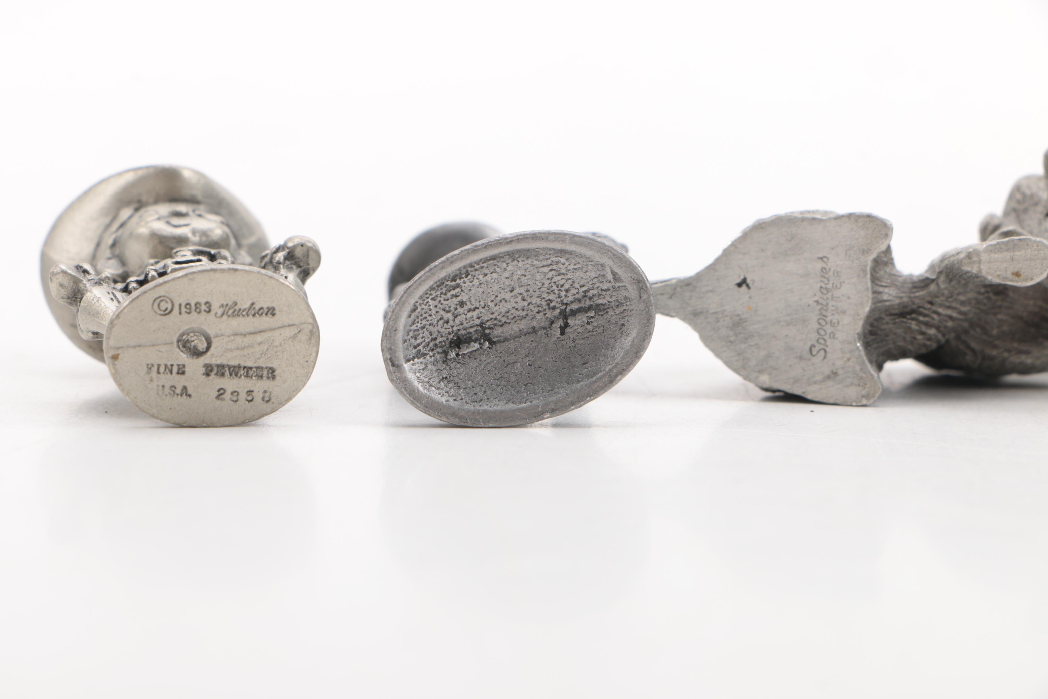 Vintage Pewter Figurines and Other Decor