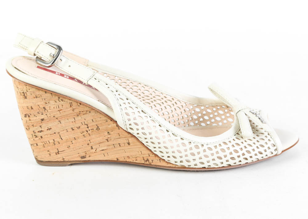 Women's Prada Slingback Wedges