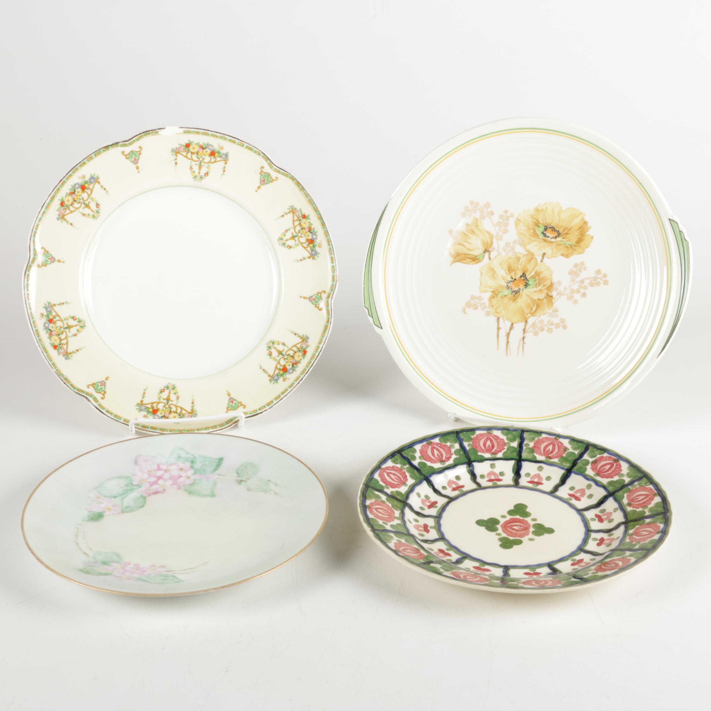 Antique and Vintage Porcelain Plates Including Haviland