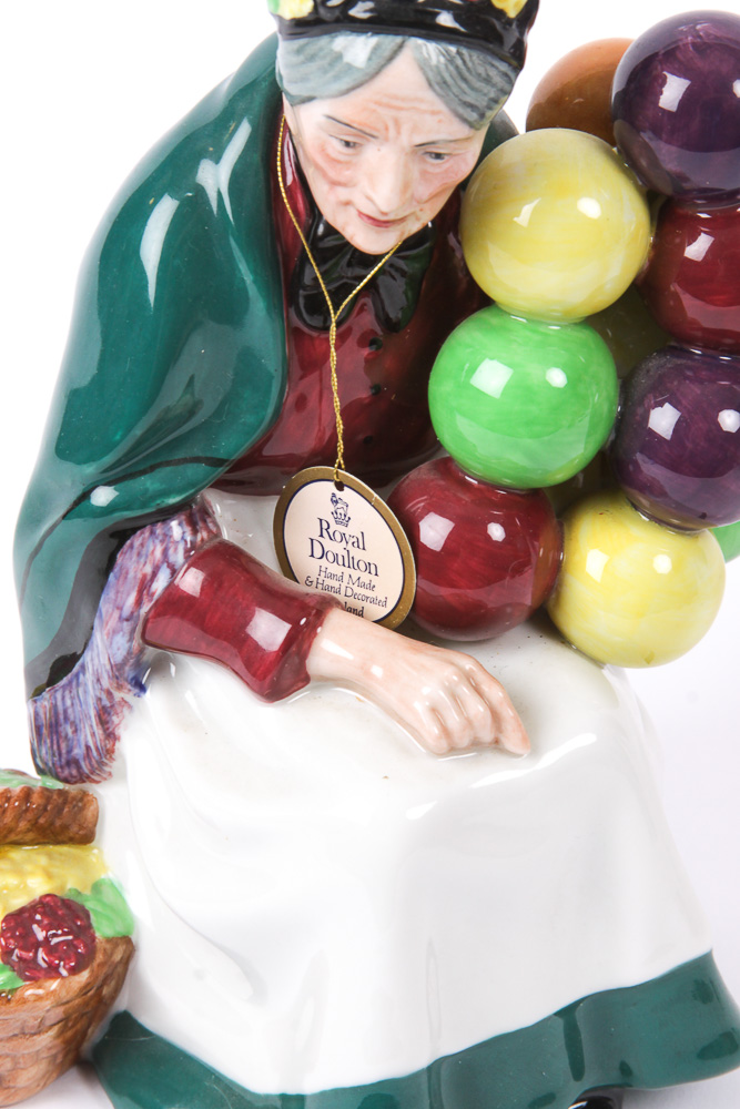 Vintage Royal Doulton "Old Balloon Seller" Bone China Figurines