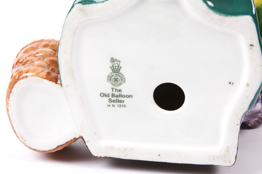 Vintage Royal Doulton "Old Balloon Seller" Bone China Figurines