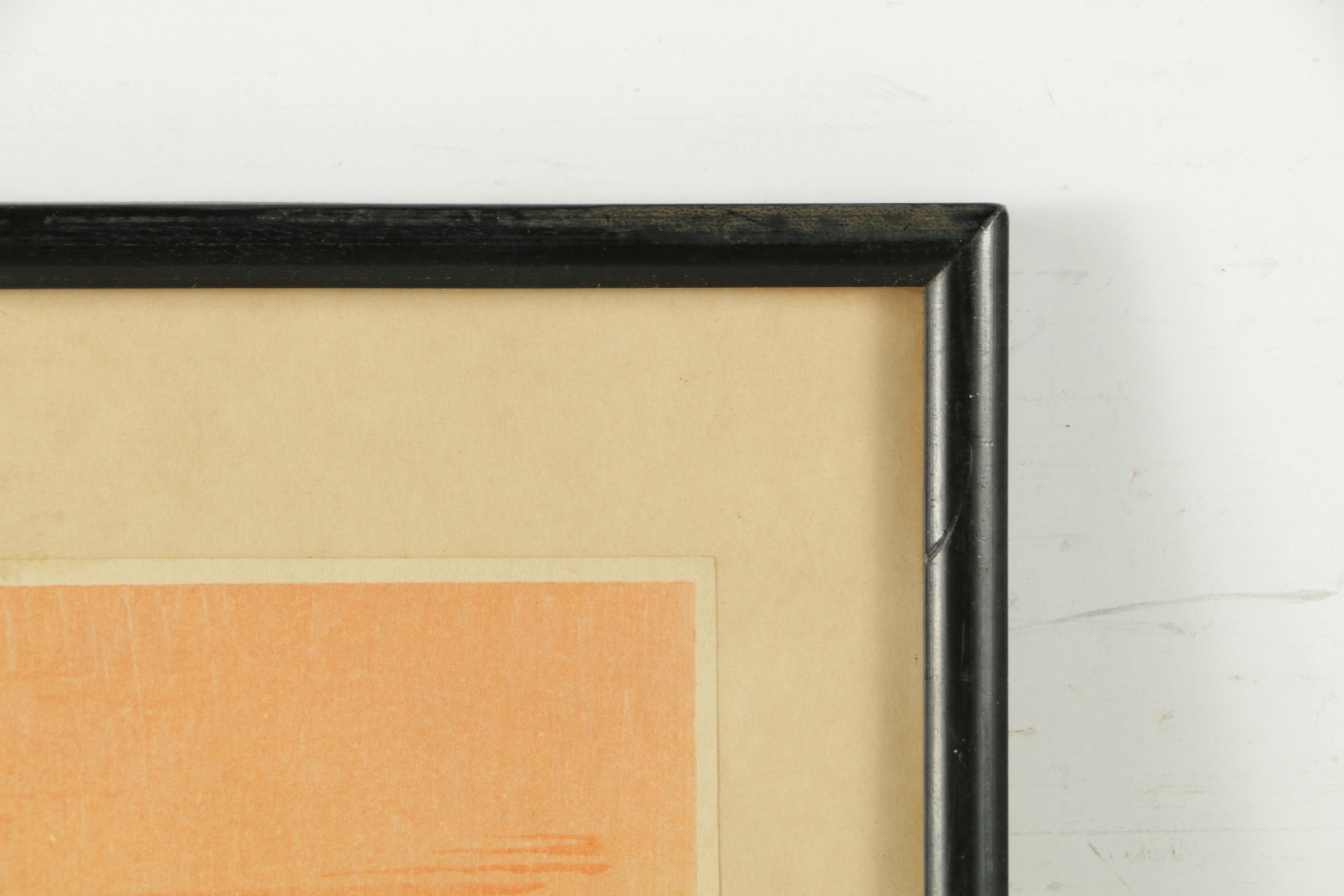 Restrike Woodblocks After Takahashi Shōtei's "Sumida River" and "Rickshaw"