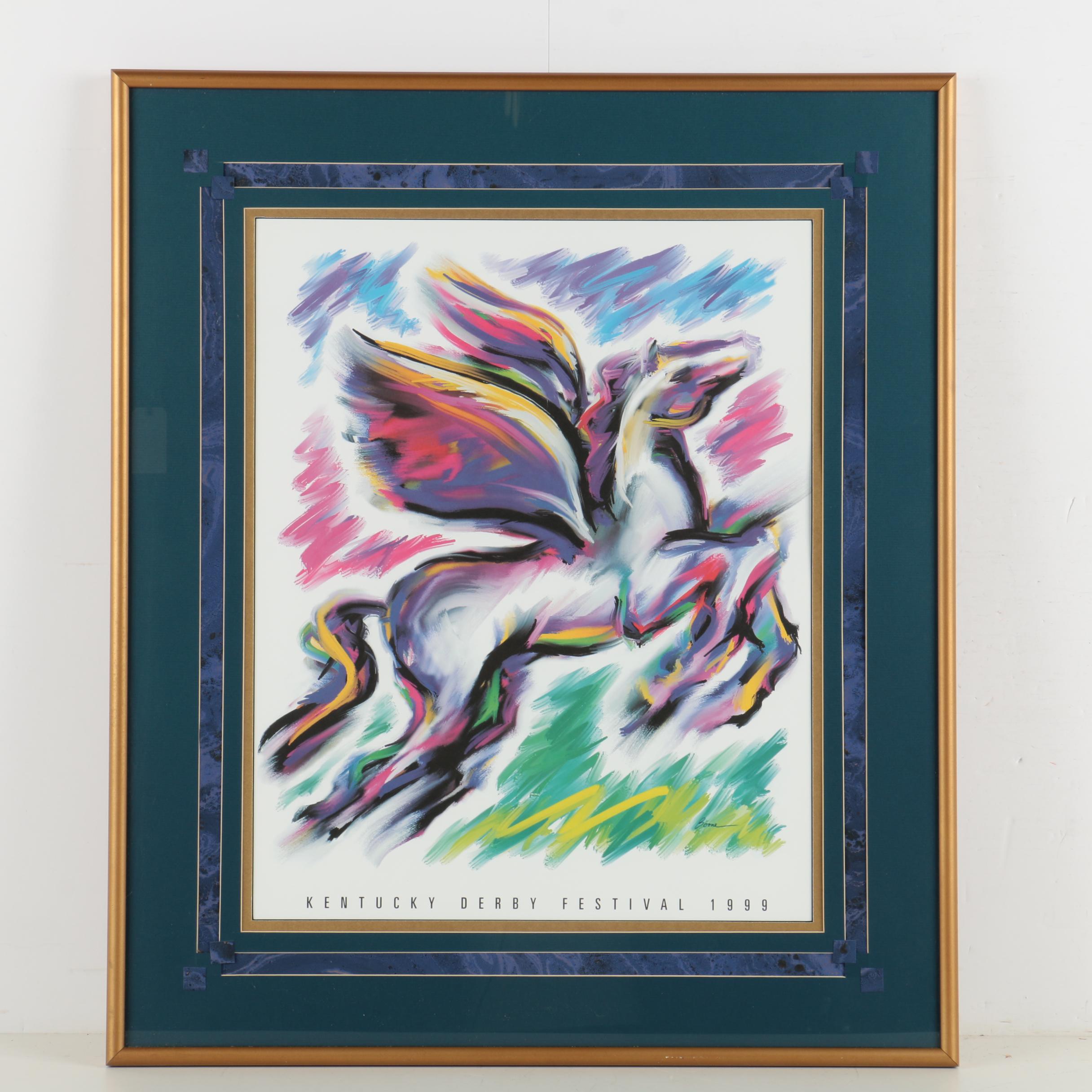 Offset Lithograph Poster After Karen Boone for the 1999 Kentucky Derby Festival
