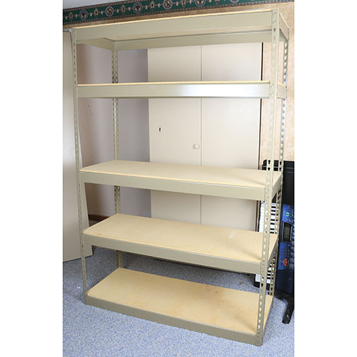 Collection of Three Steel Garage Shelving Units