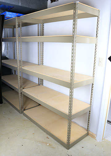 Collection of Three Steel Garage Shelving Units