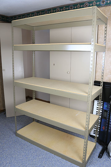 Collection of Three Steel Garage Shelving Units