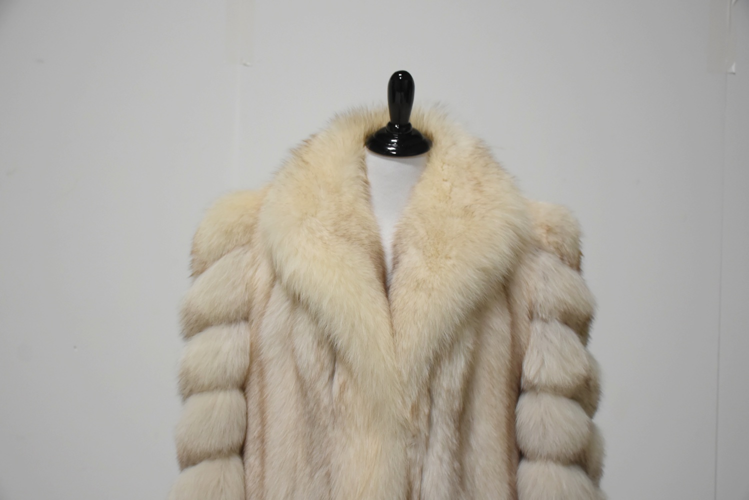 Full-Length Fox Fur Coat with Shawl Collar