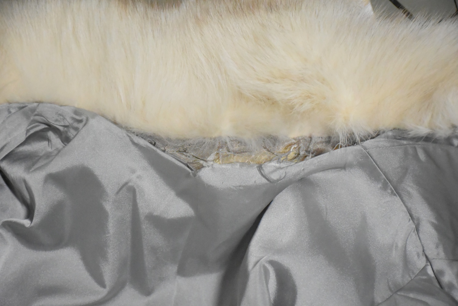 Full-Length Fox Fur Coat with Shawl Collar