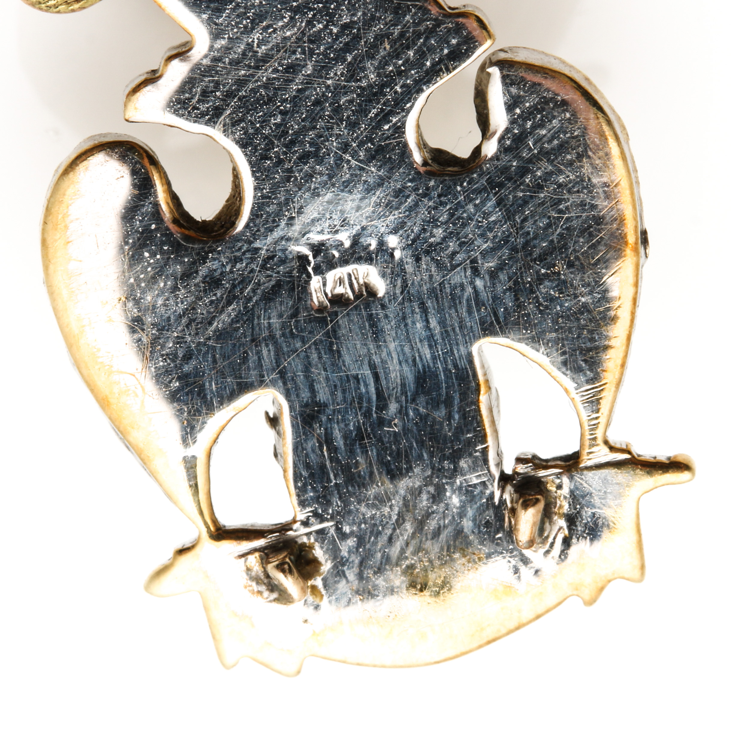 10K and 14K Yellow Gold Hinged Freemasonry Enameled Pendant