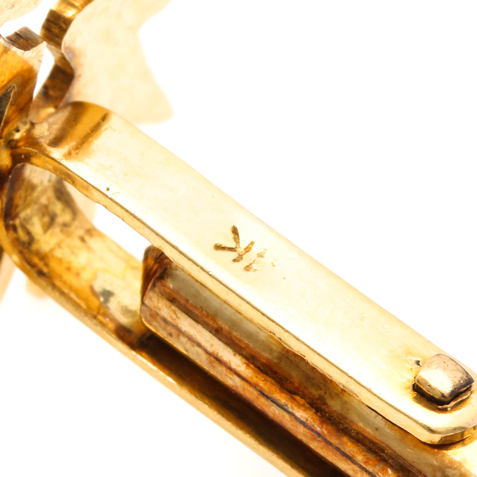 14K Yellow Gold Good Fortune Cufflinks