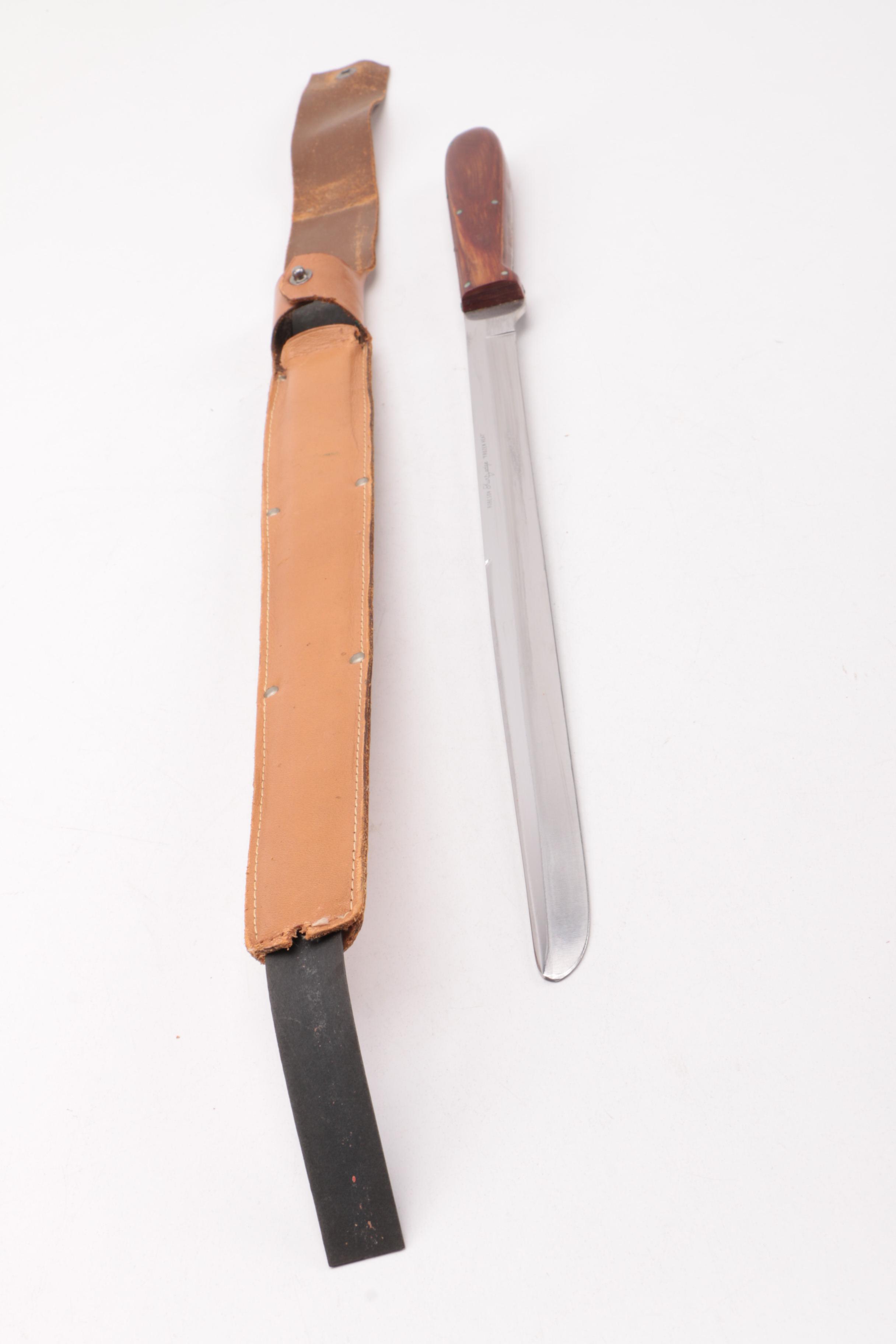 Knives and Honing Steel Including Robeson Shur-Edge "Frozen Heat" Knife
