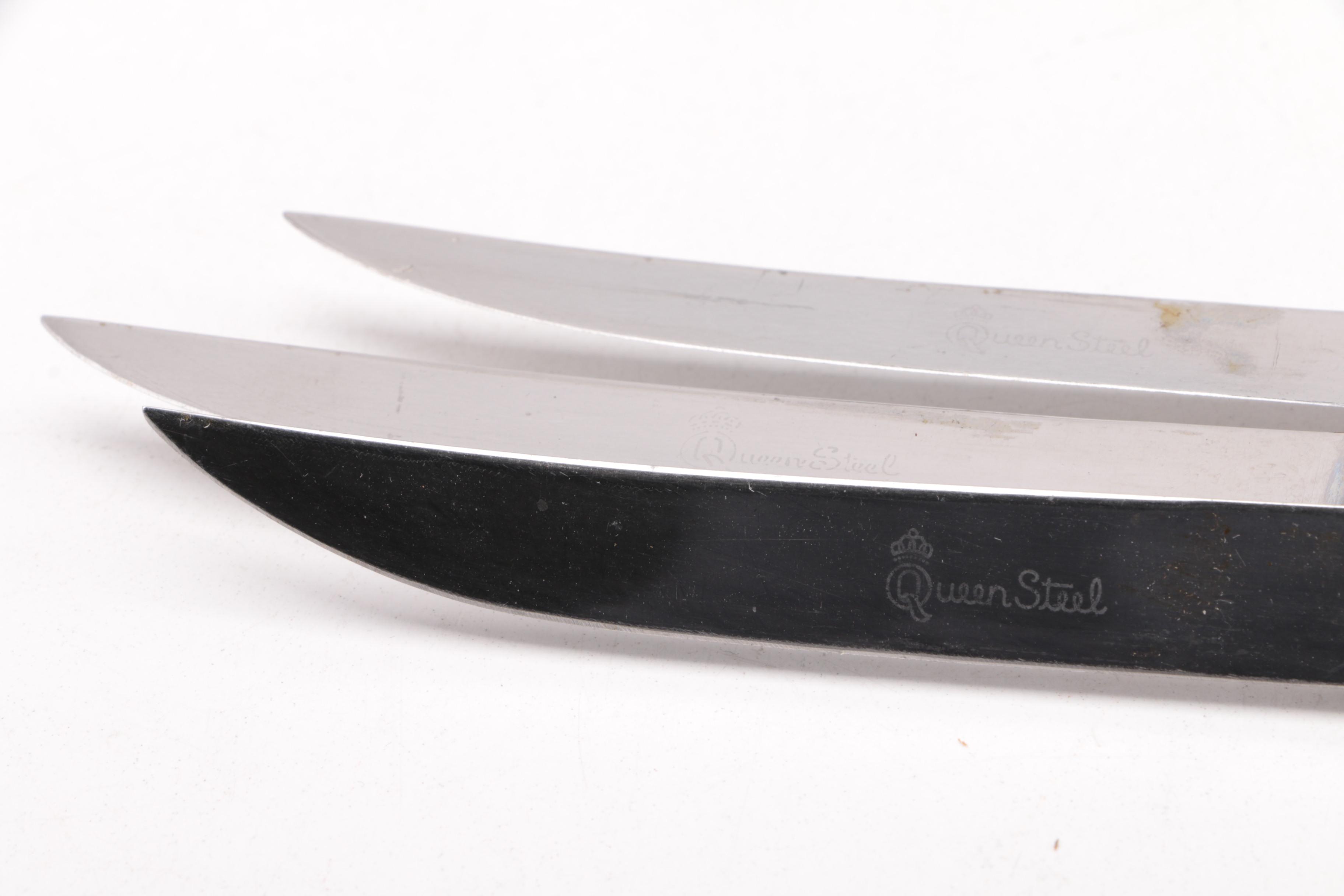 Knives and Honing Steel Including Robeson Shur-Edge "Frozen Heat" Knife