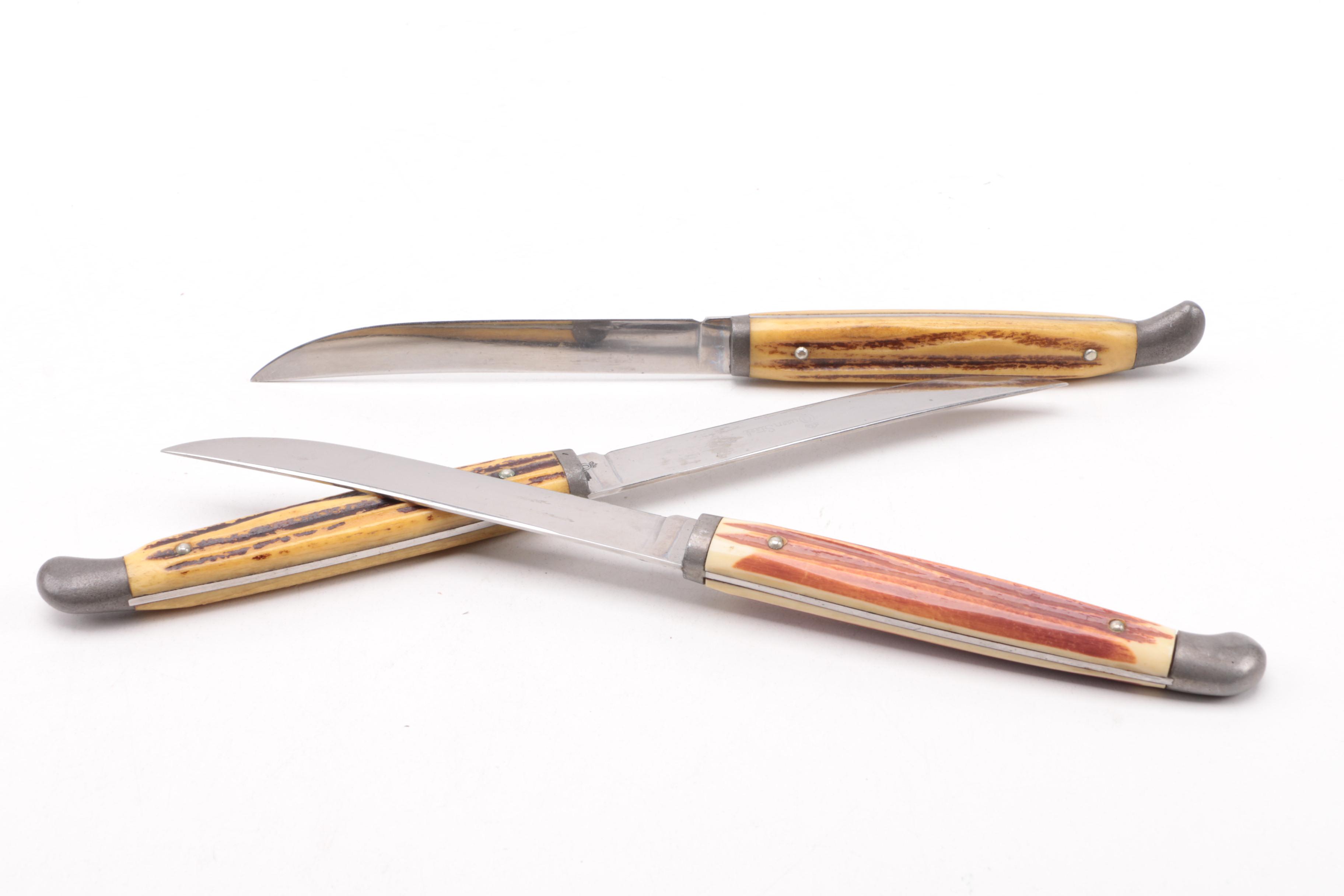 Knives and Honing Steel Including Robeson Shur-Edge "Frozen Heat" Knife