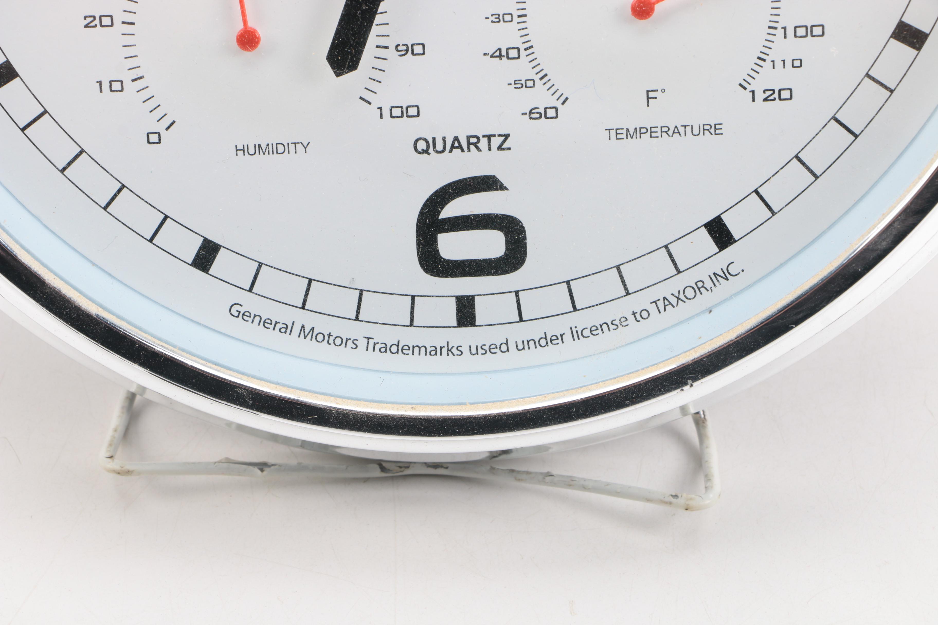 Chrome Metal Racing Wall Clock