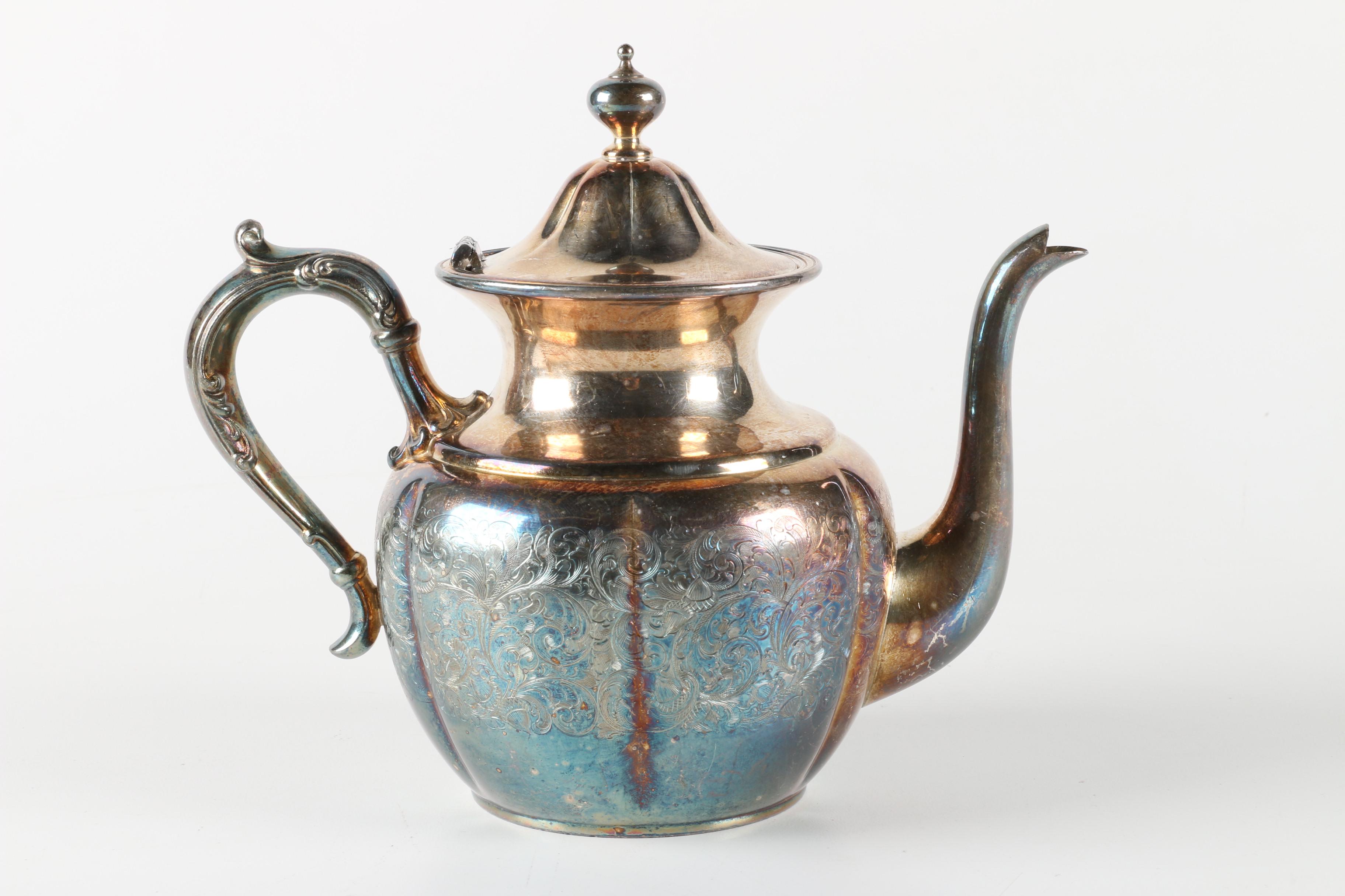 Derby Silver Plate Co. Silver Plate Tea Service Pieces