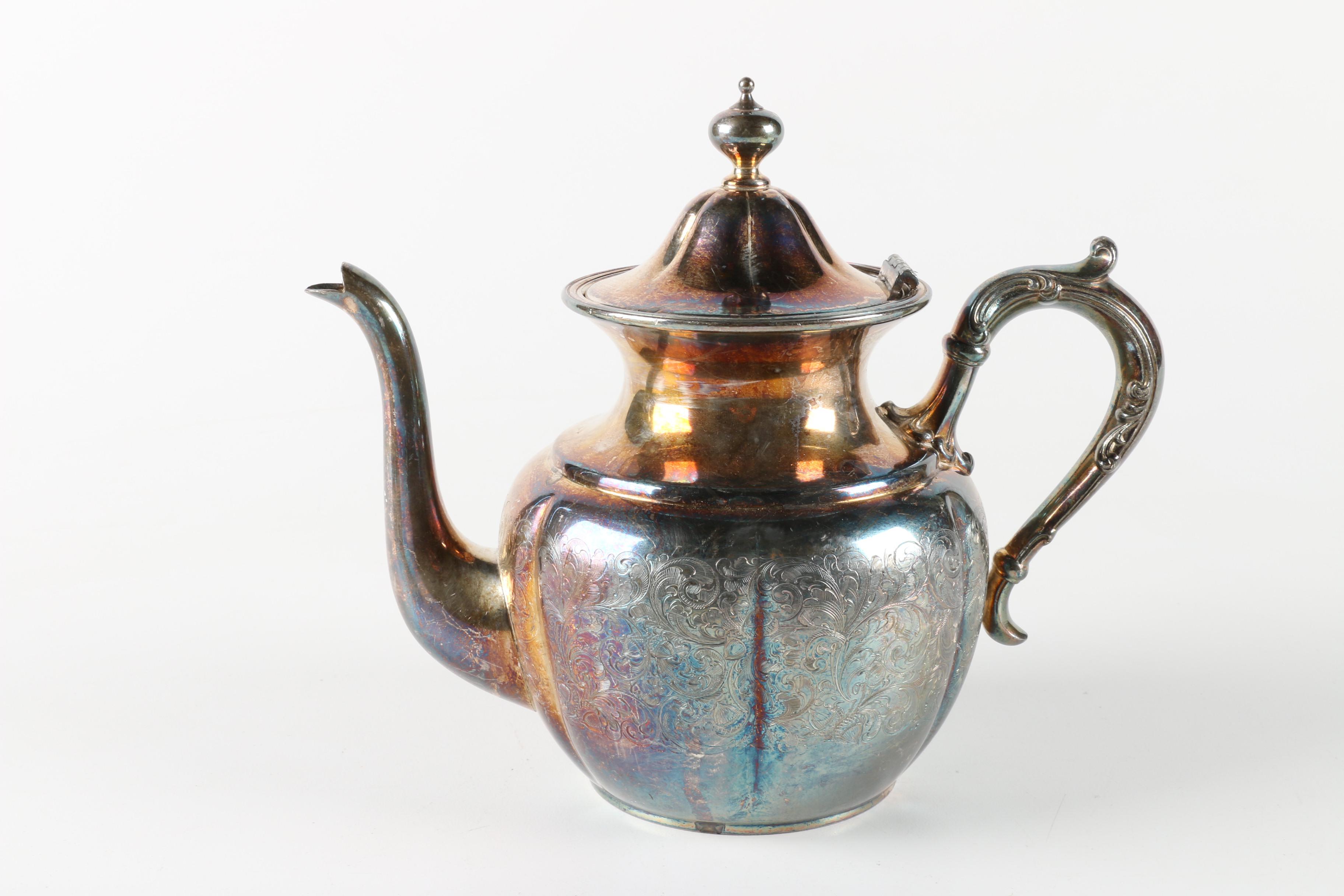 Derby Silver Plate Co. Silver Plate Tea Service Pieces