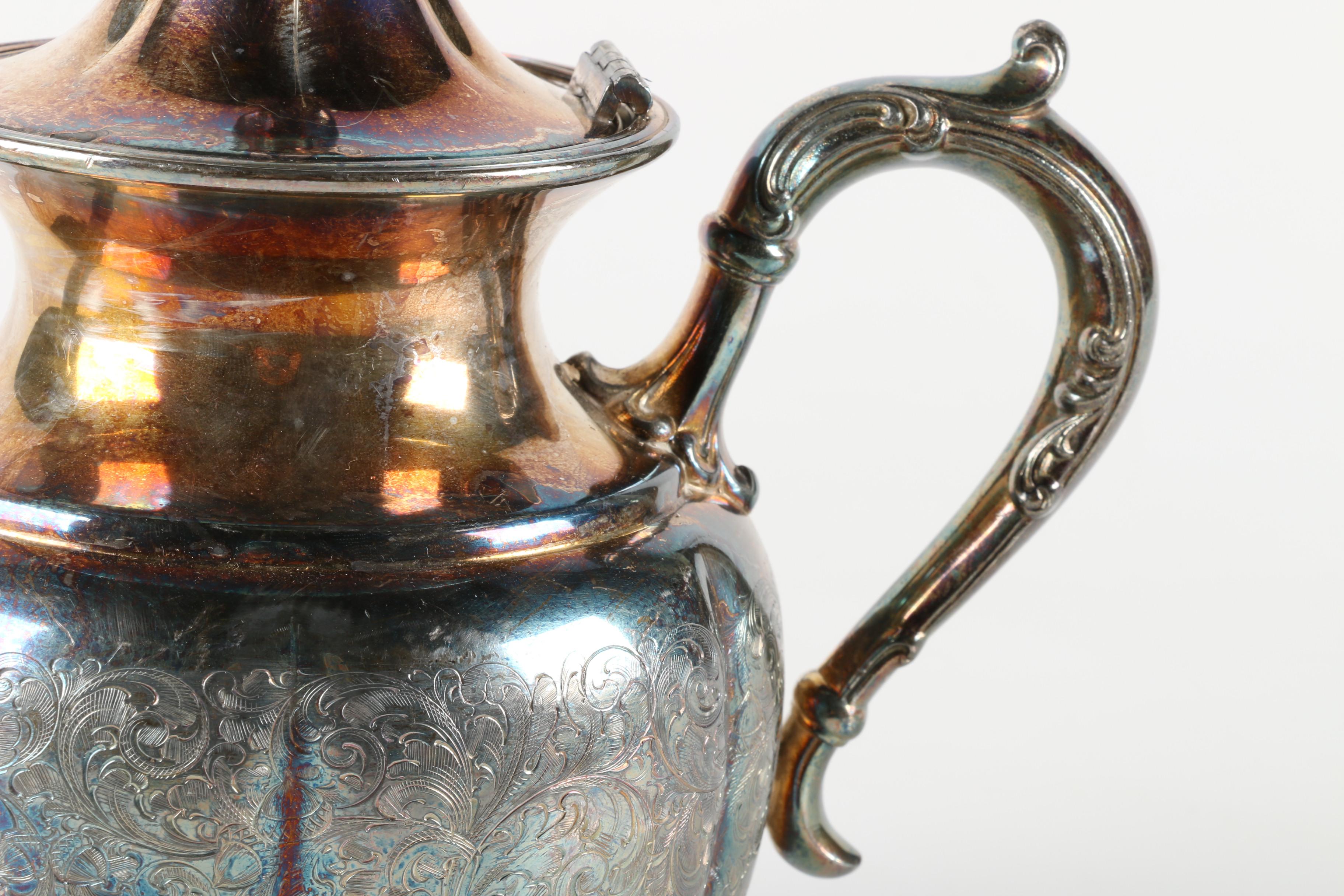 Derby Silver Plate Co. Silver Plate Tea Service Pieces