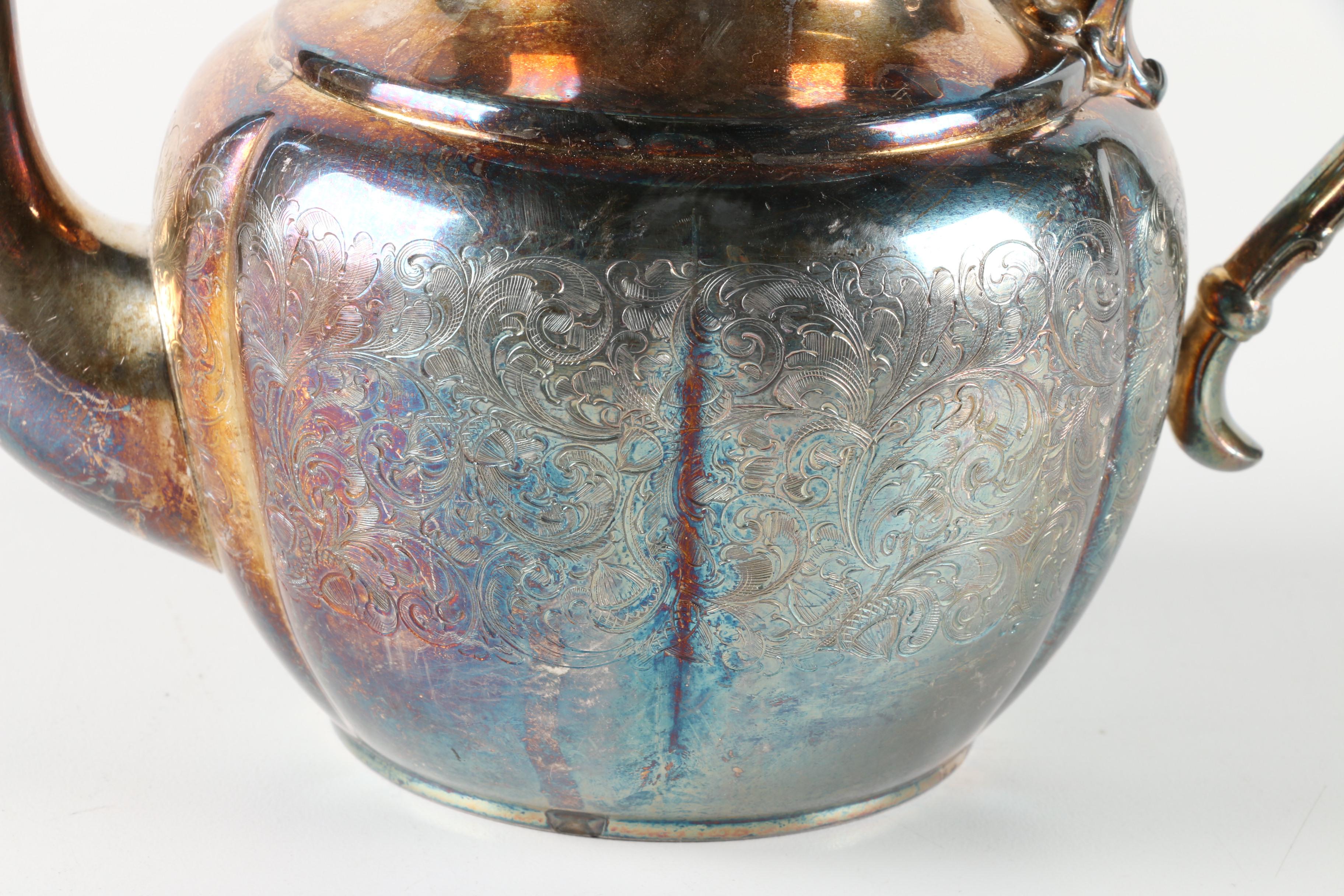 Derby Silver Plate Co. Silver Plate Tea Service Pieces