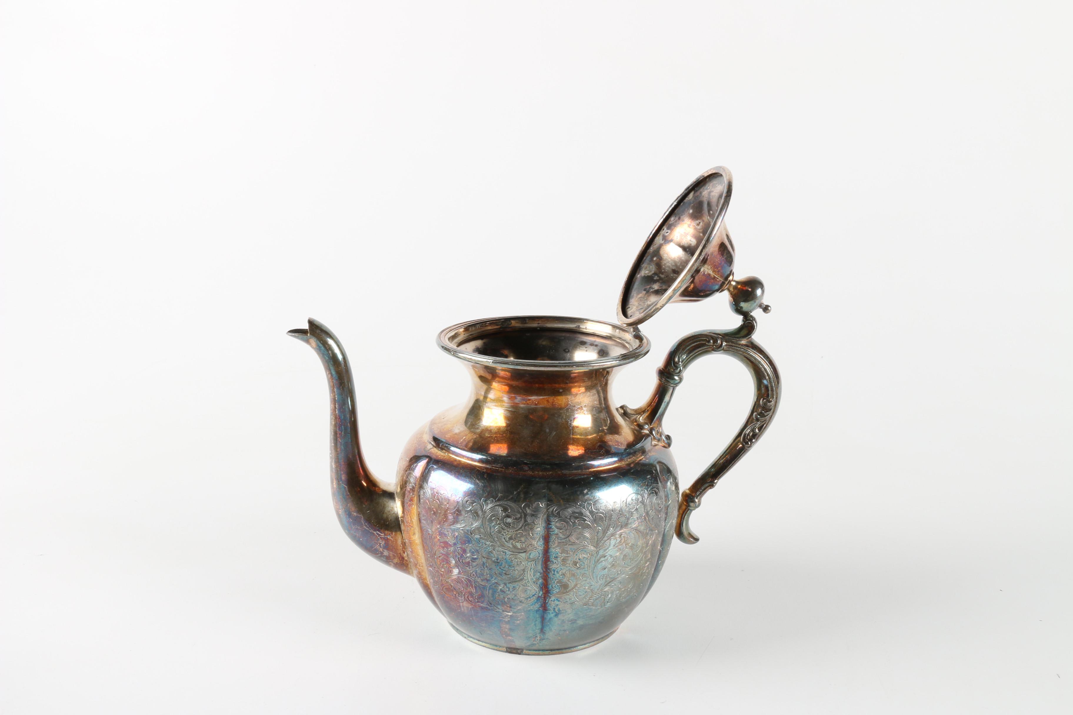 Derby Silver Plate Co. Silver Plate Tea Service Pieces