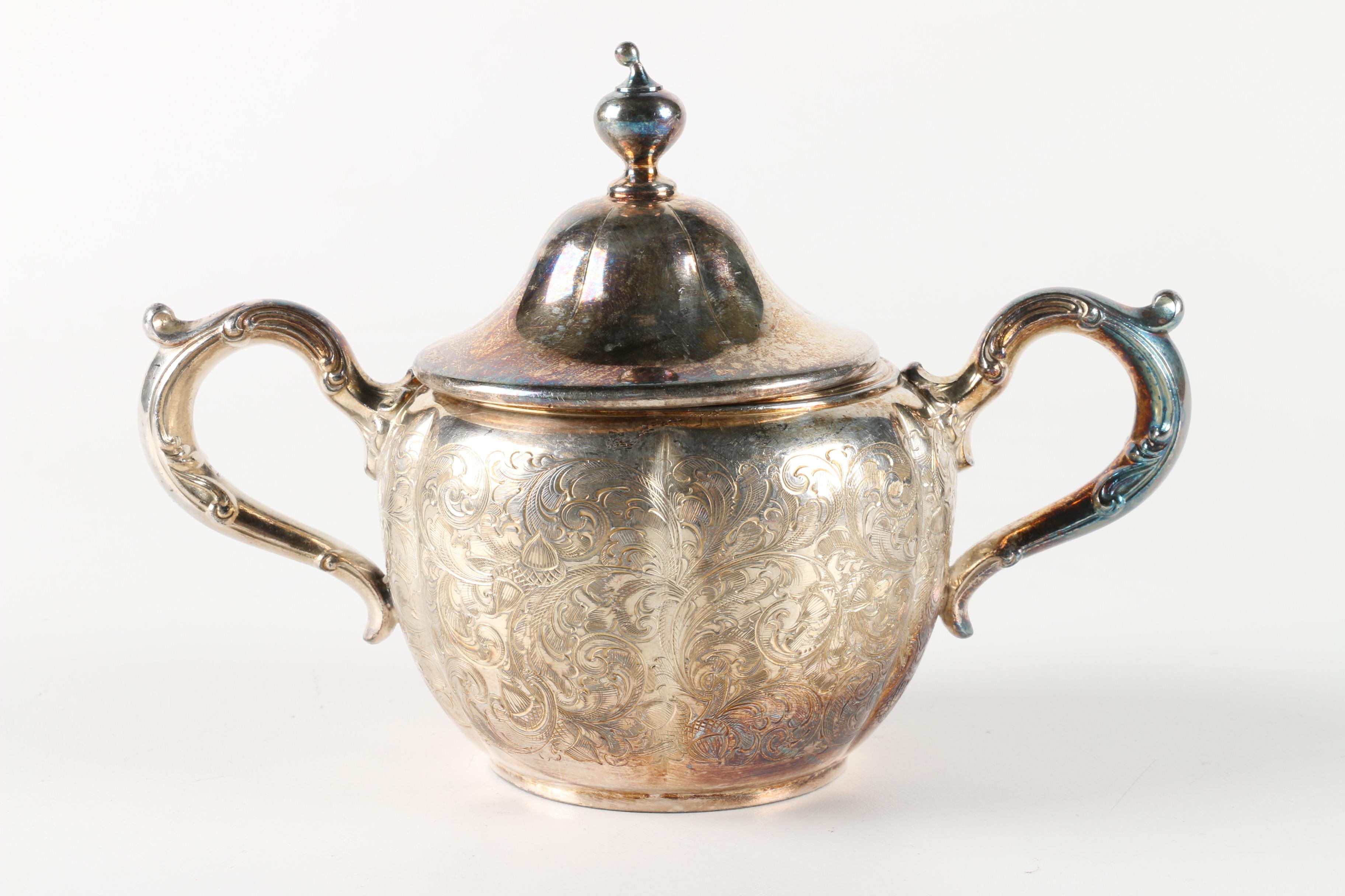 Derby Silver Plate Co. Silver Plate Tea Service Pieces