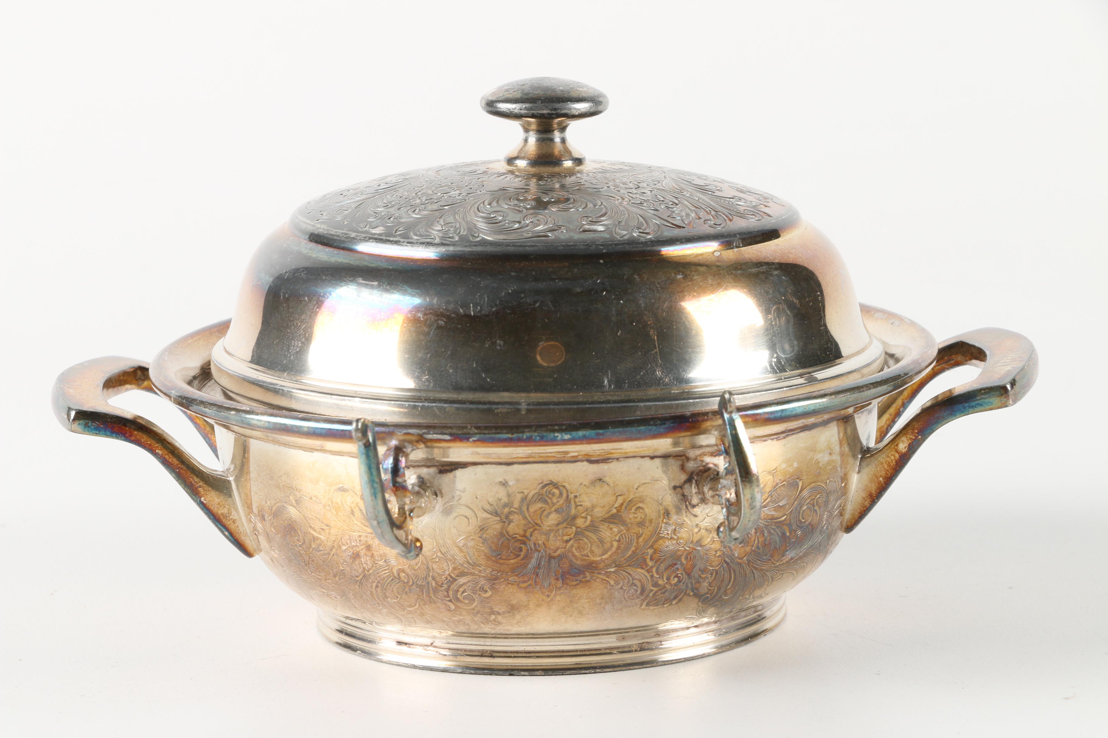 Derby Silver Plate Co. Silver Plate Tea Service Pieces