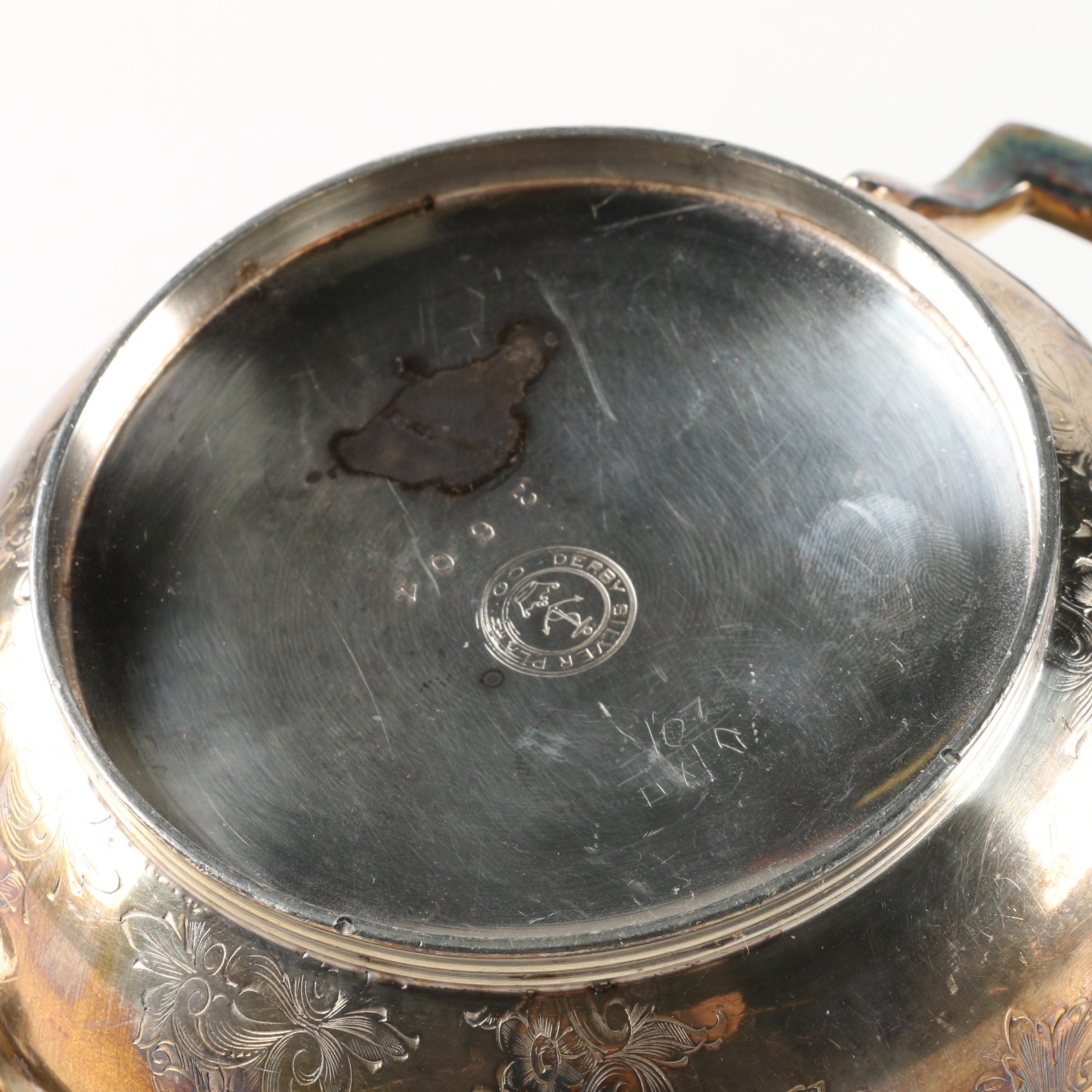 Derby Silver Plate Co. Silver Plate Tea Service Pieces