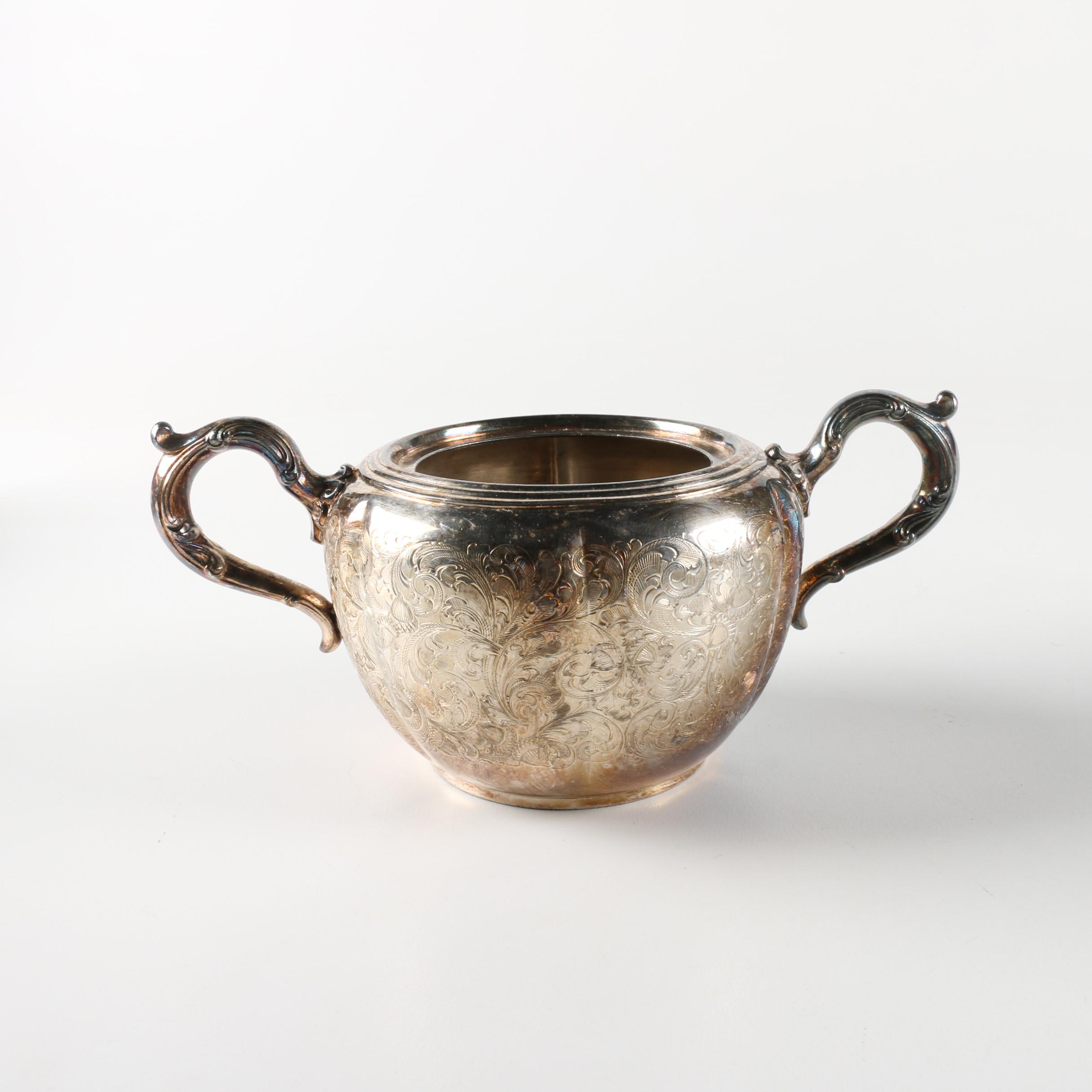 Derby Silver Plate Co. Silver Plate Tea Service Pieces