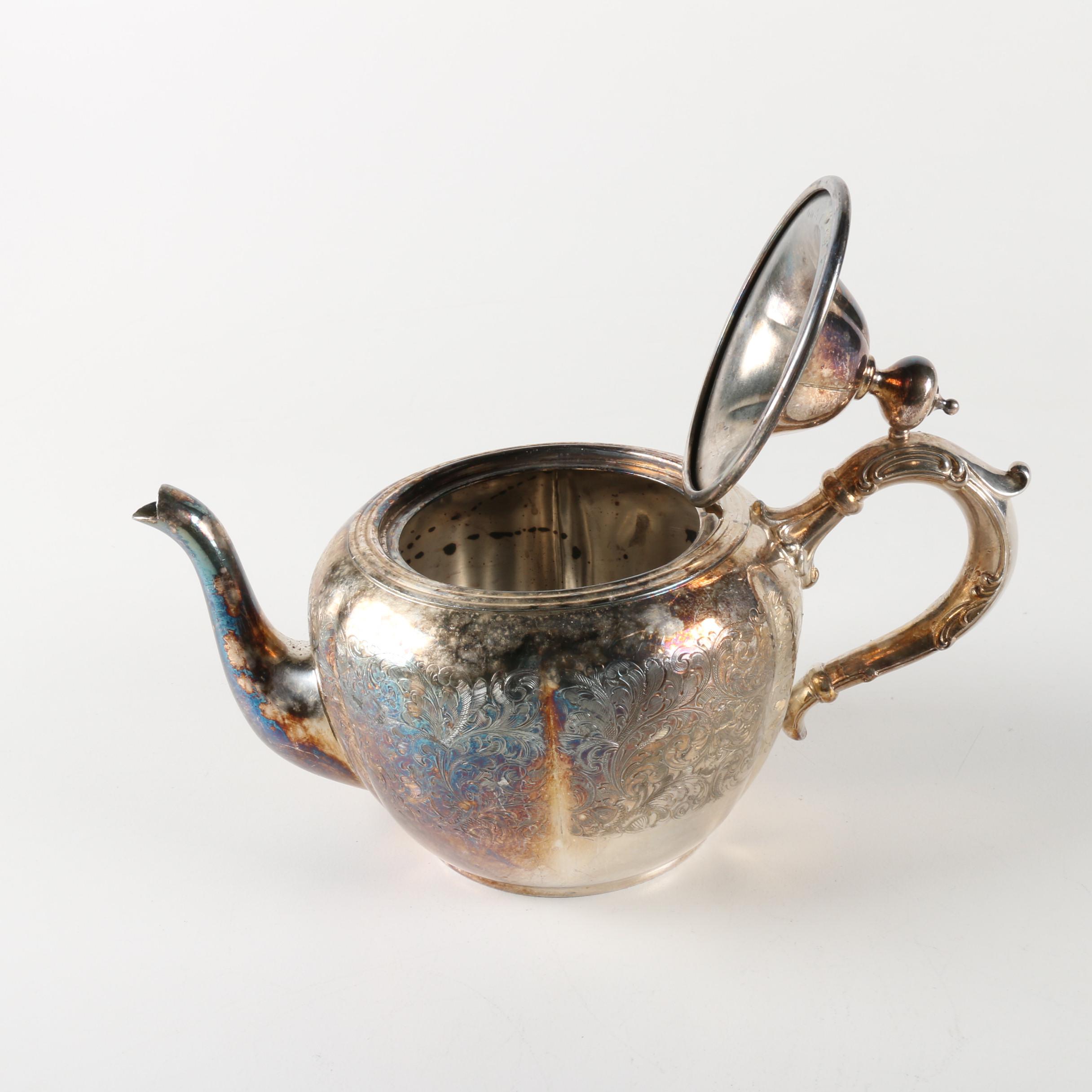 Derby Silver Plate Co. Silver Plate Tea Service Pieces