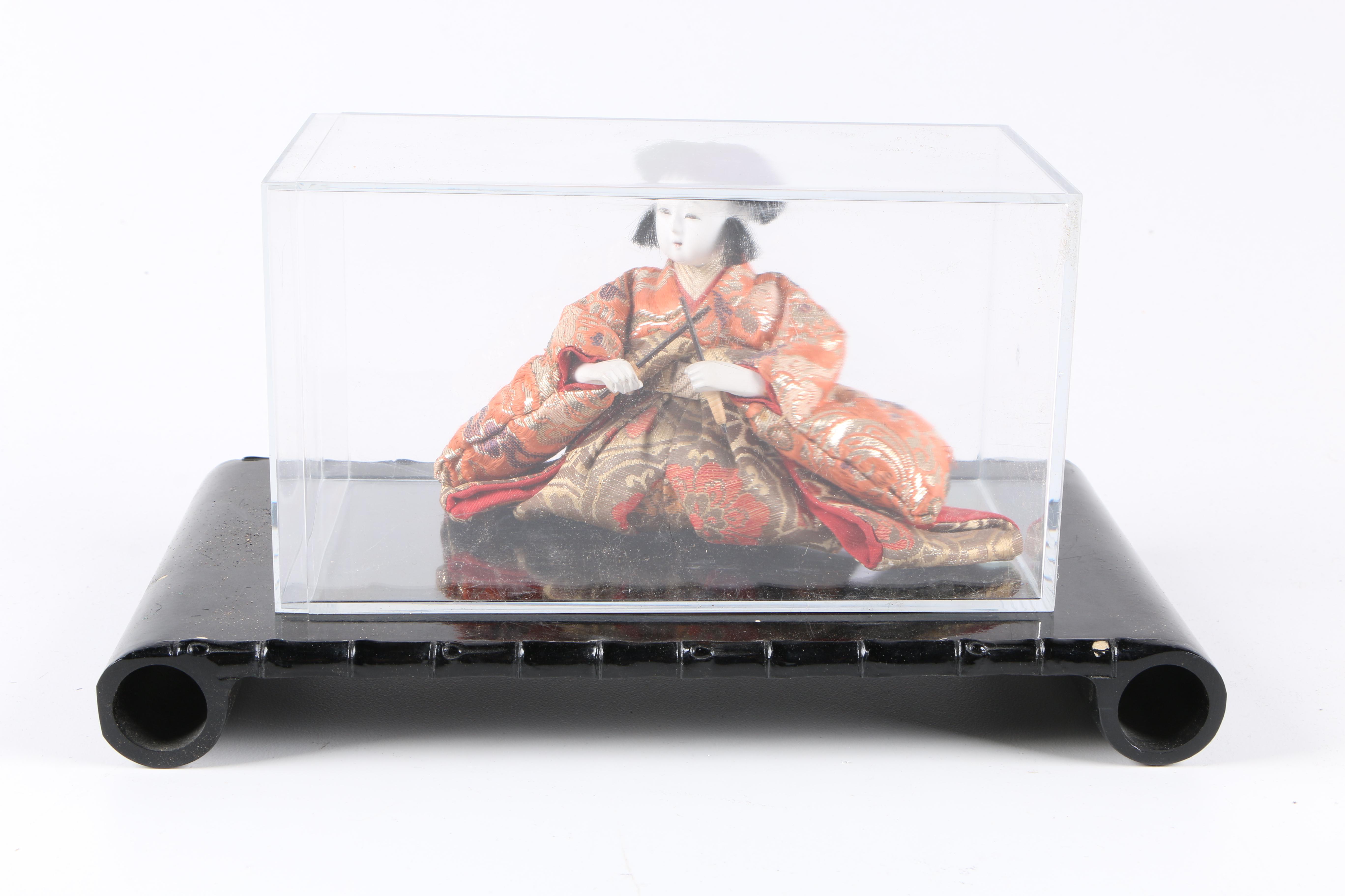 East Asian Doll Figurines and Box with Spanish Matchbook