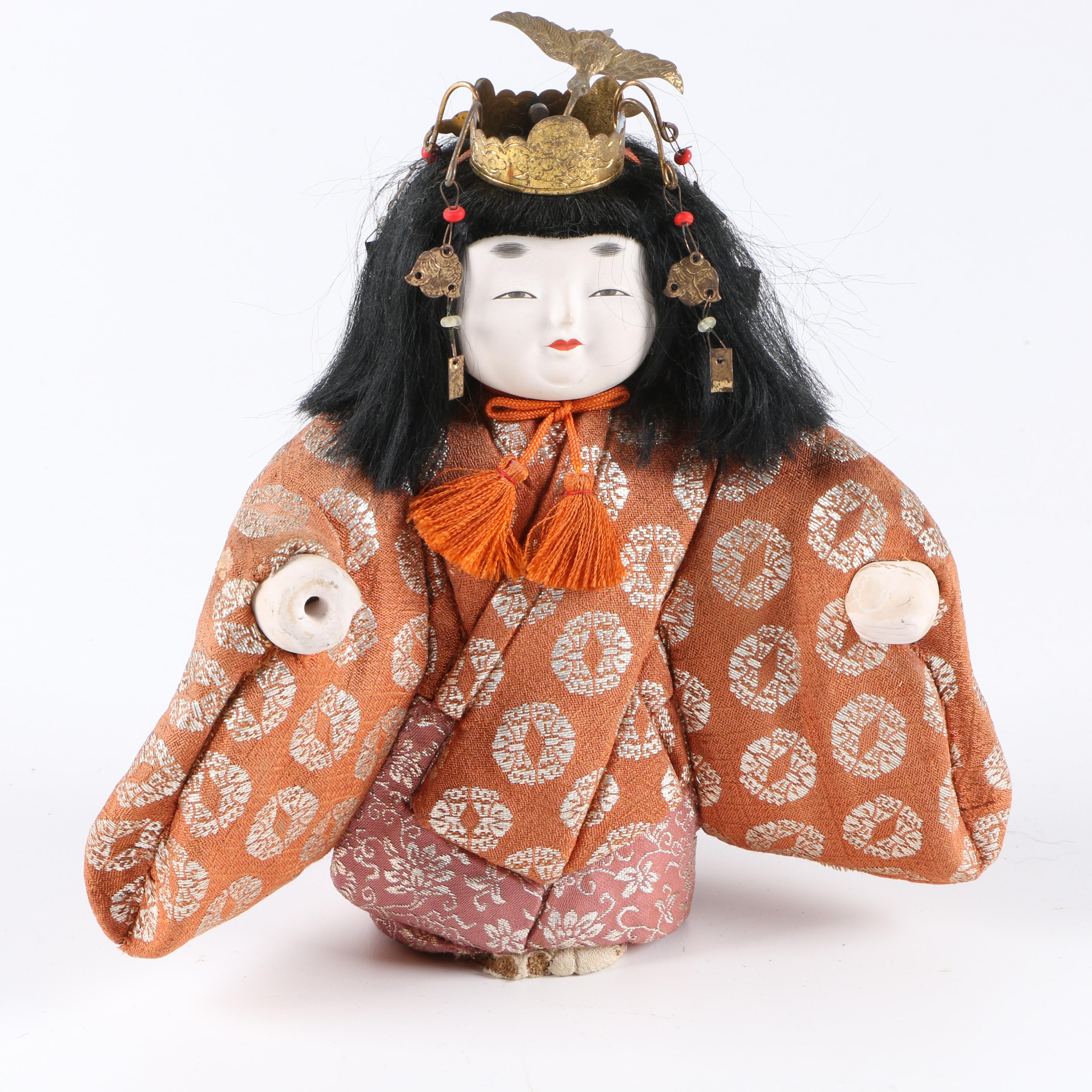 East Asian Doll Figurines and Box with Spanish Matchbook