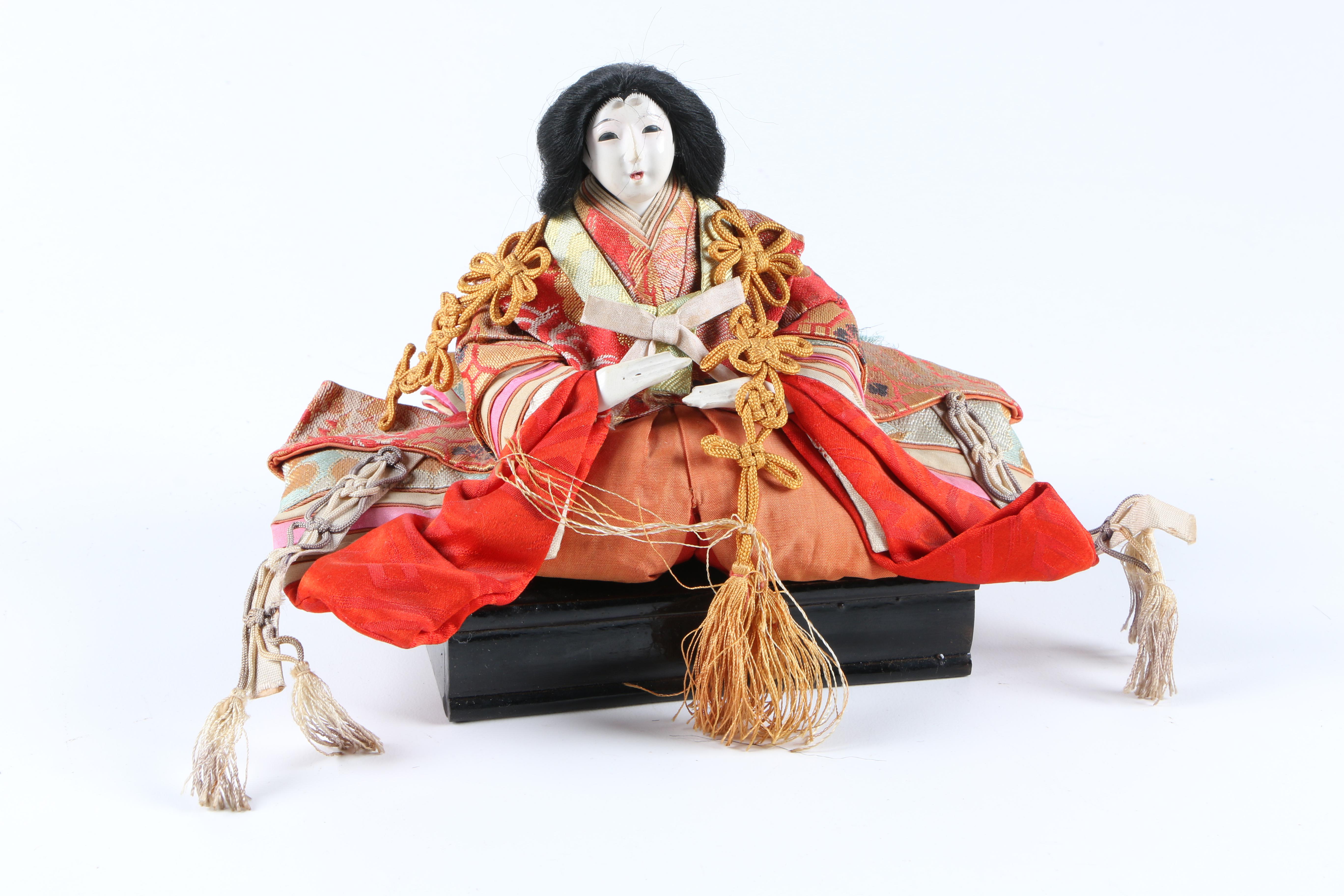 East Asian Doll Figurines and Box with Spanish Matchbook