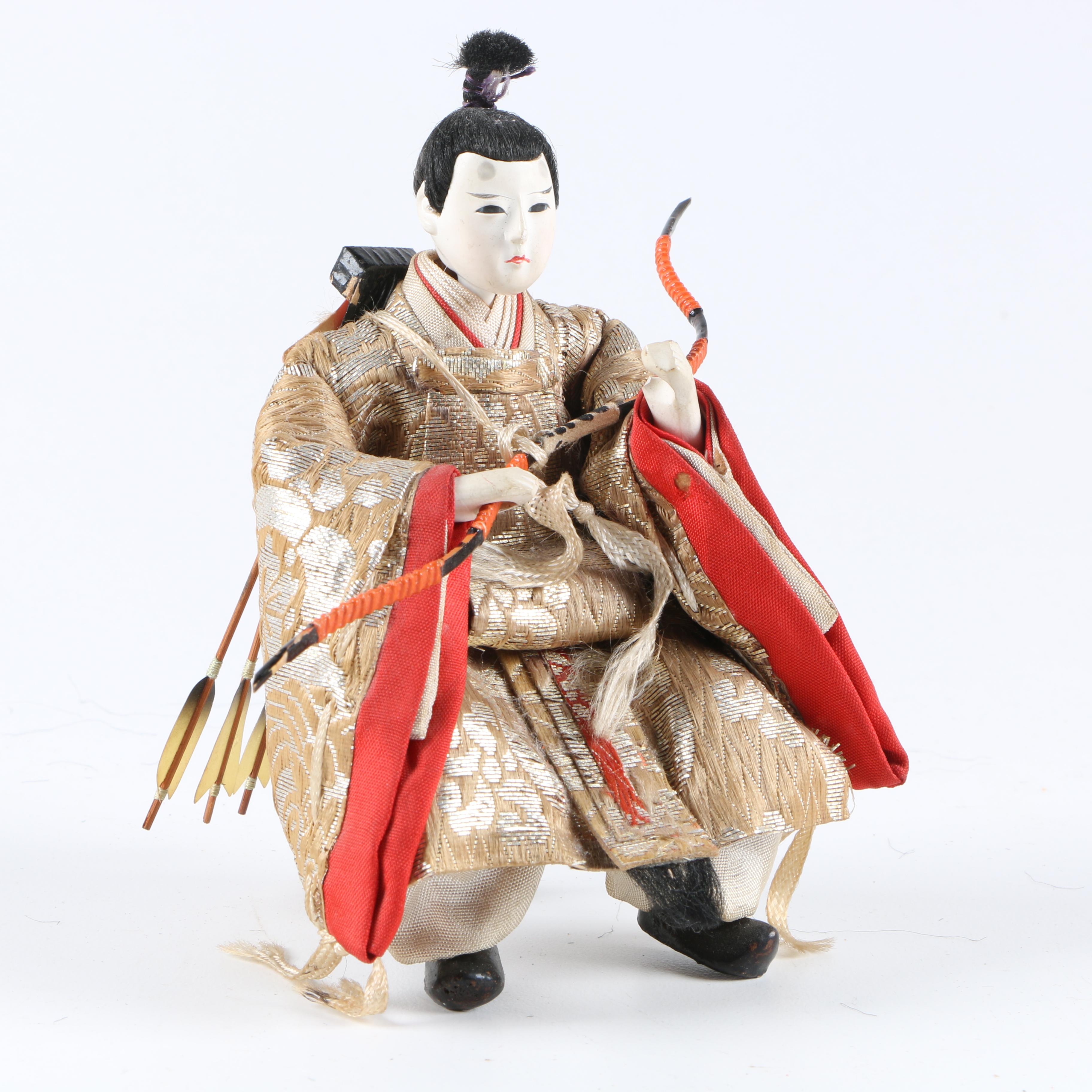 East Asian Doll Figurines and Box with Spanish Matchbook