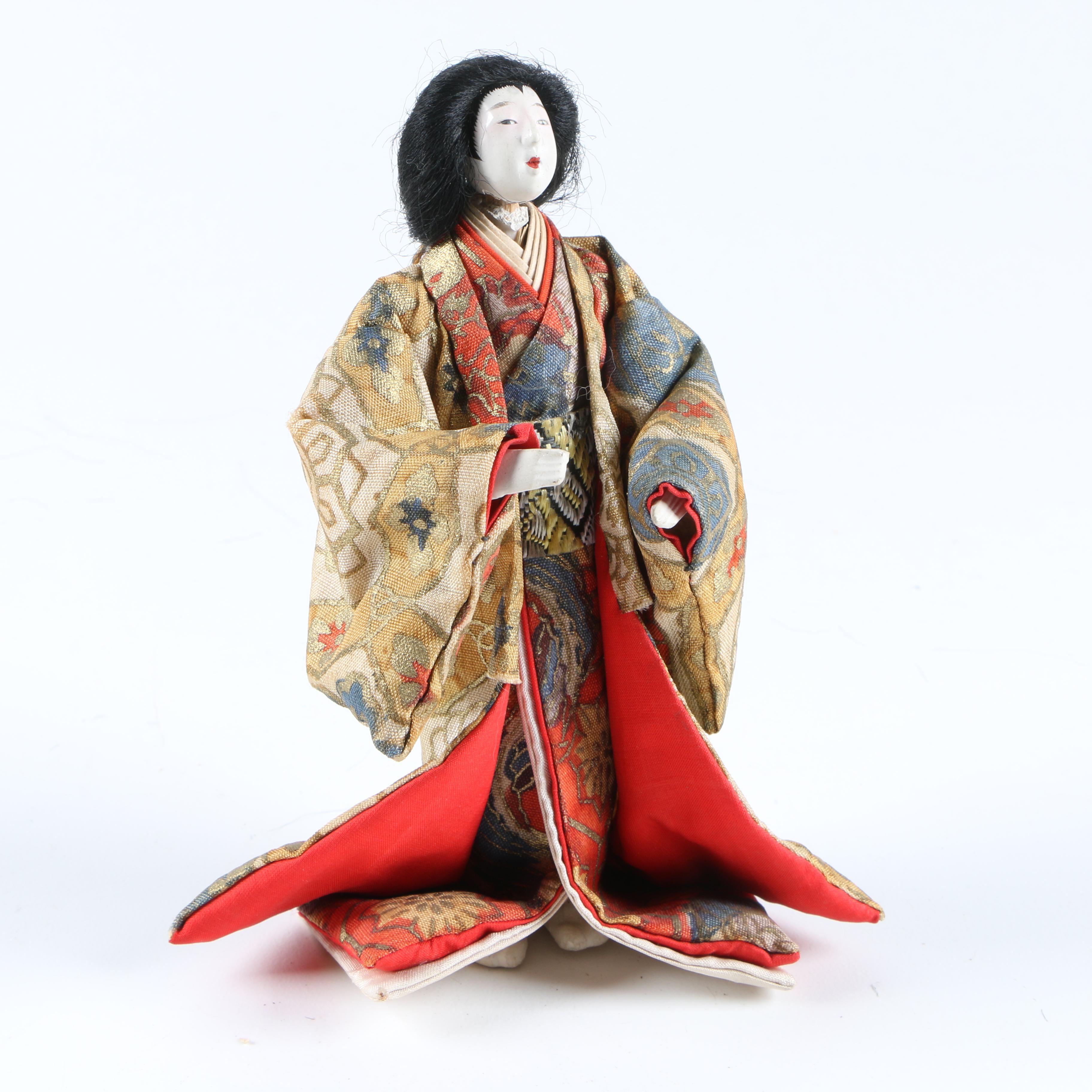 East Asian Doll Figurines and Box with Spanish Matchbook